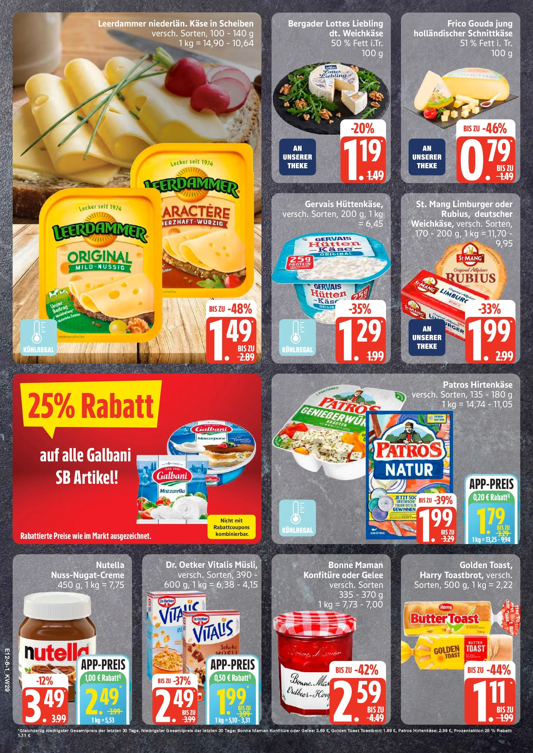 Edeka prospekt Kiel (ab 13.07.2026) » Angebote Online | Seite: 6 | Produkte: Theke, Toastbrot, Leerdammer, Bonne maman
