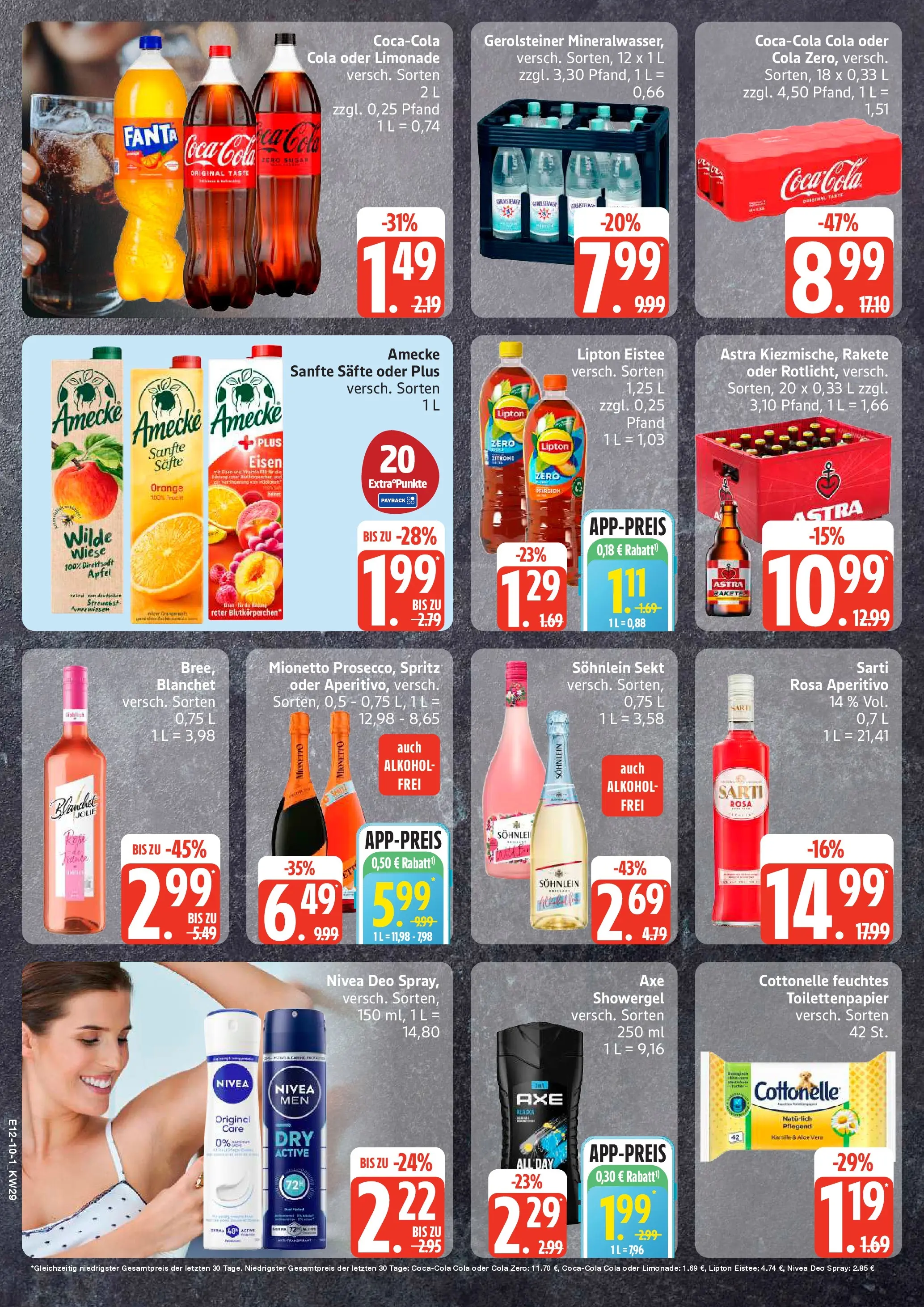 Edeka prospekt Kiel (ab 13.07.2026) » Angebote Online | Seite: 10 | Produkte: Cola, Pfirsich, Gerolsteiner, Toilettenpapier