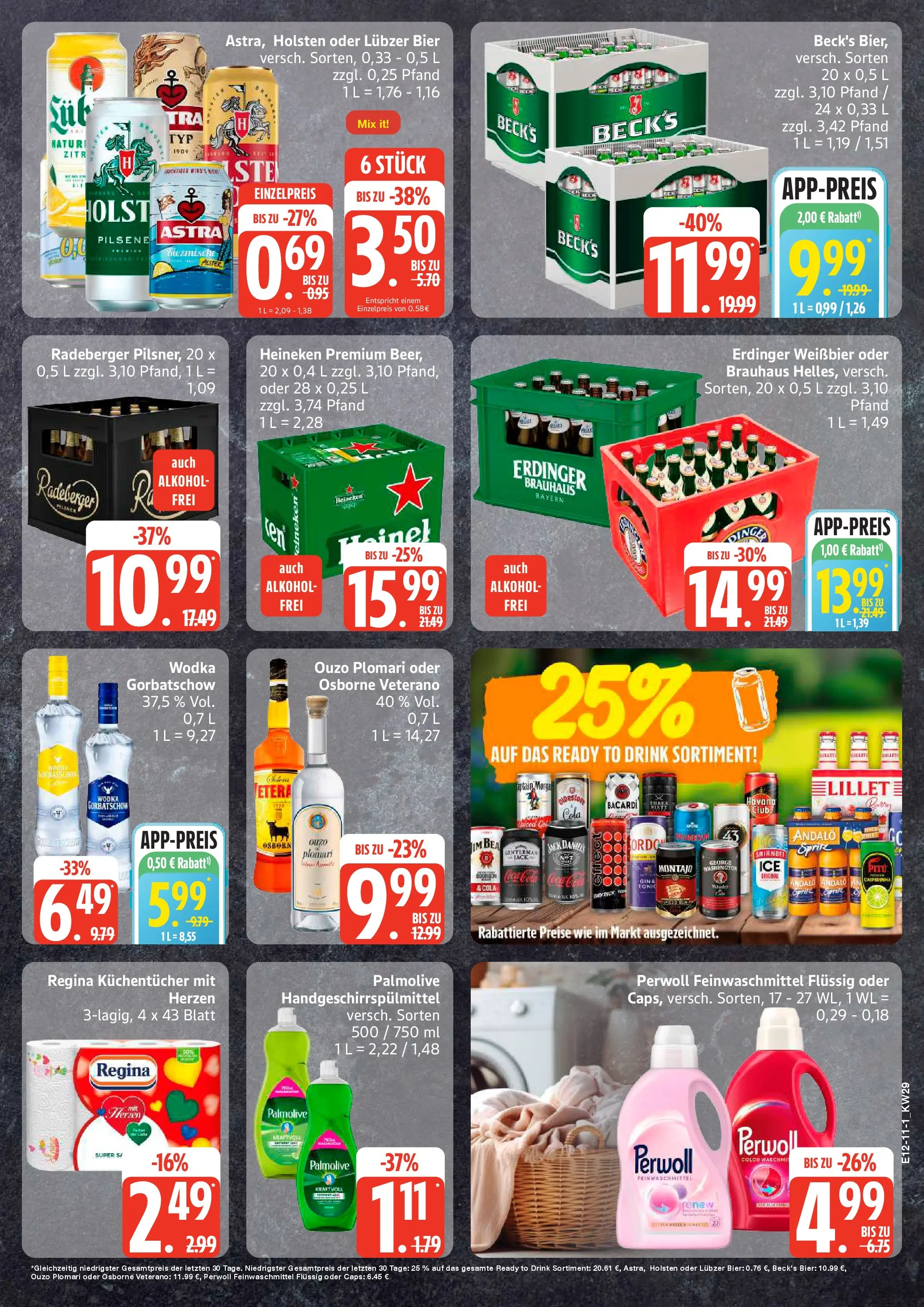 Edeka prospekt Kiel (ab 13.07.2026) » Angebote Online | Seite: 11 | Produkte: Holsten, Wodka gorbatschow, Bourbon, Wodka