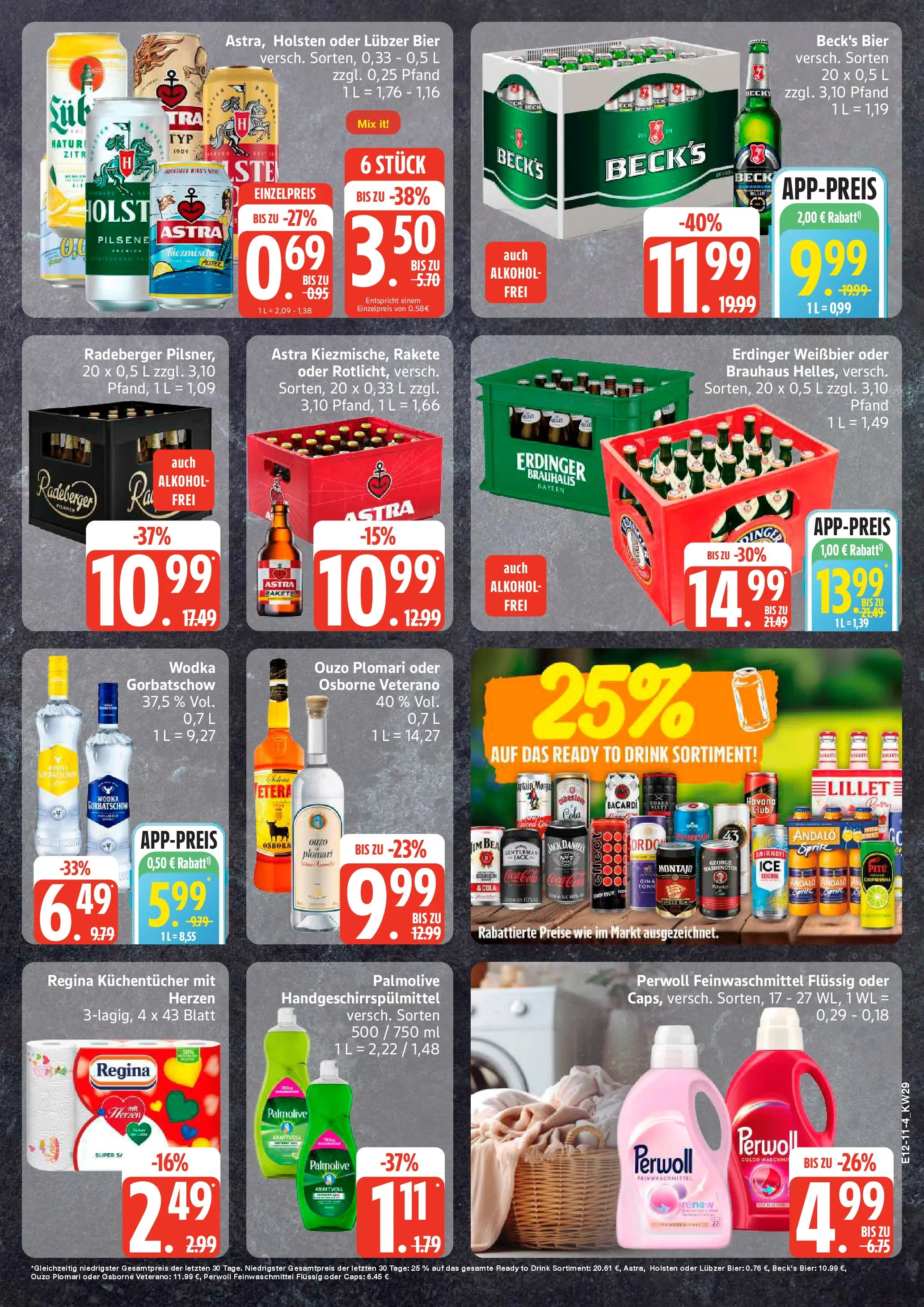 Edeka prospekt Woldegk (ab 13.07.2026) » Angebote Online | Seite: 11 | Produkte: Osborne, Astra, Perwoll, Lubzer