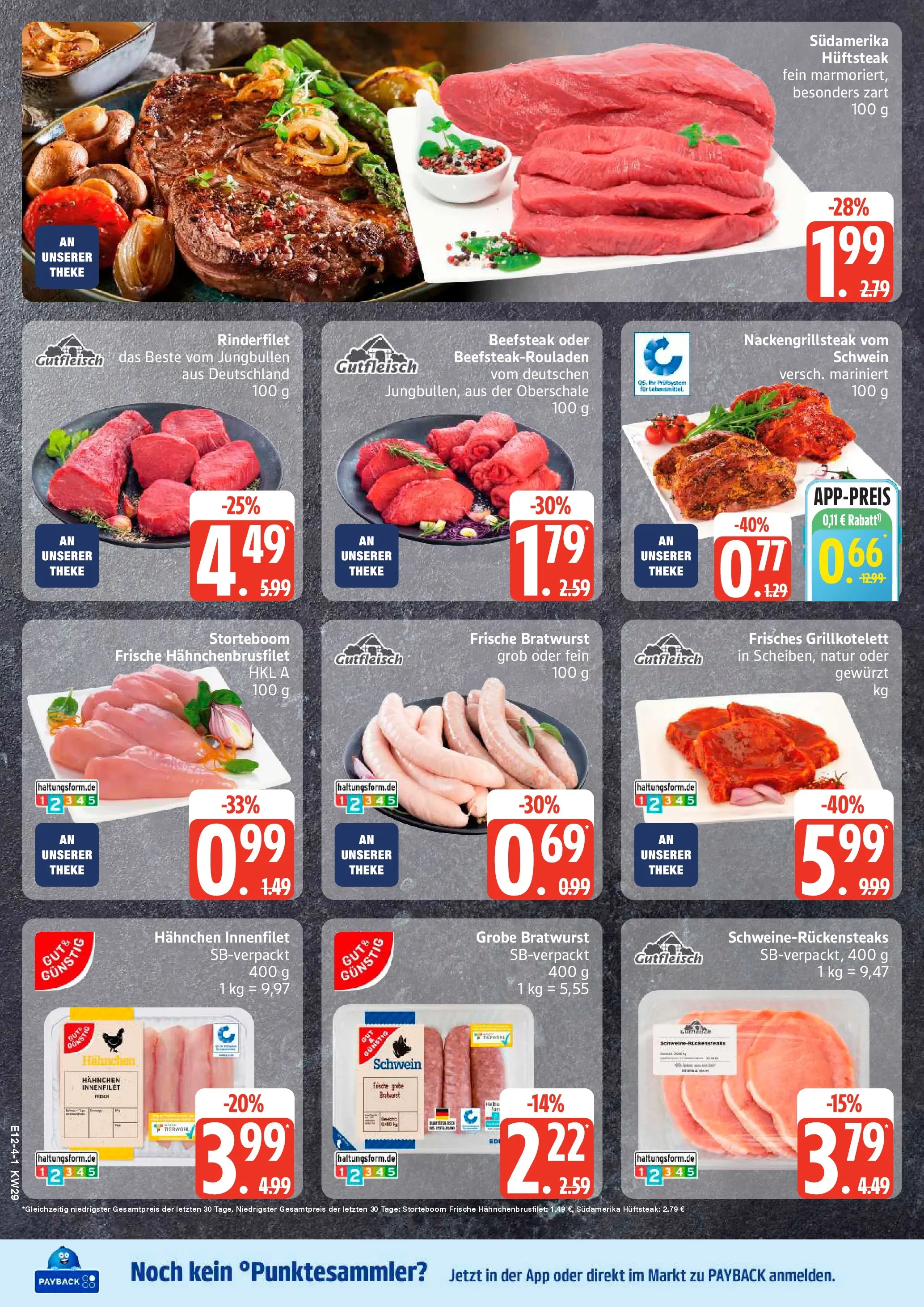 Edeka prospekt Hamburg (ab 13.07.2026) » Angebote Online | Seite: 4 | Produkte: Hahnchen, Theke, Rinderfilet, Bratwurst