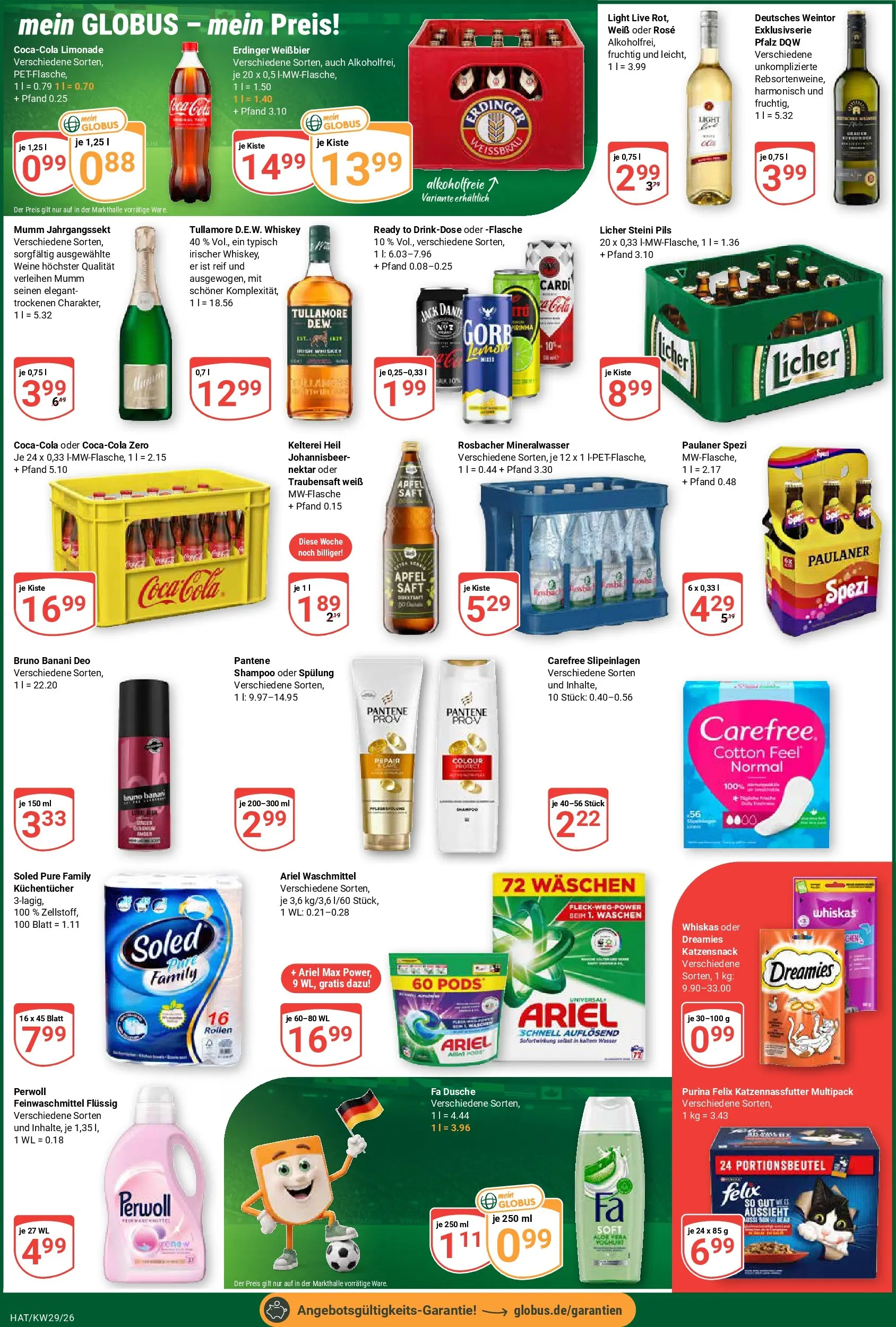 Globus Prospekt Hattersheim (ab 13.07.2026) » Angebote online | Seite: 5 | Produkte: Erdinger, Perwoll, Mineralwasser, Wasser