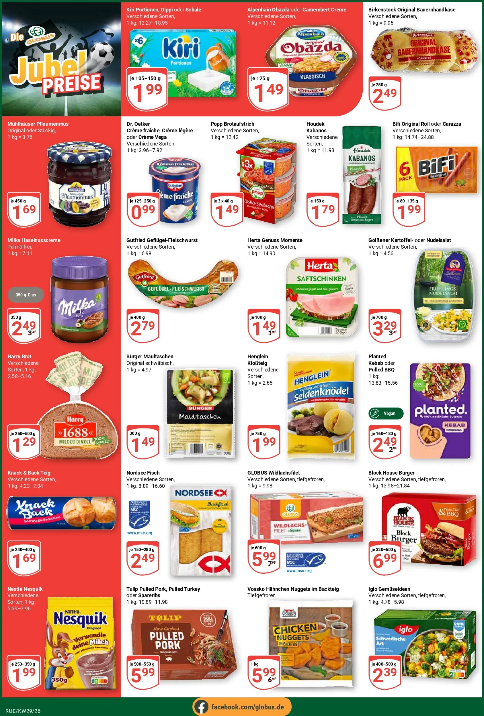 Globus Prospekt Rüsselsheim (ab 13.07.2026) » Angebote online | Seite: 2 | Produkte: Öl, Iglo, Creme, Maultaschen