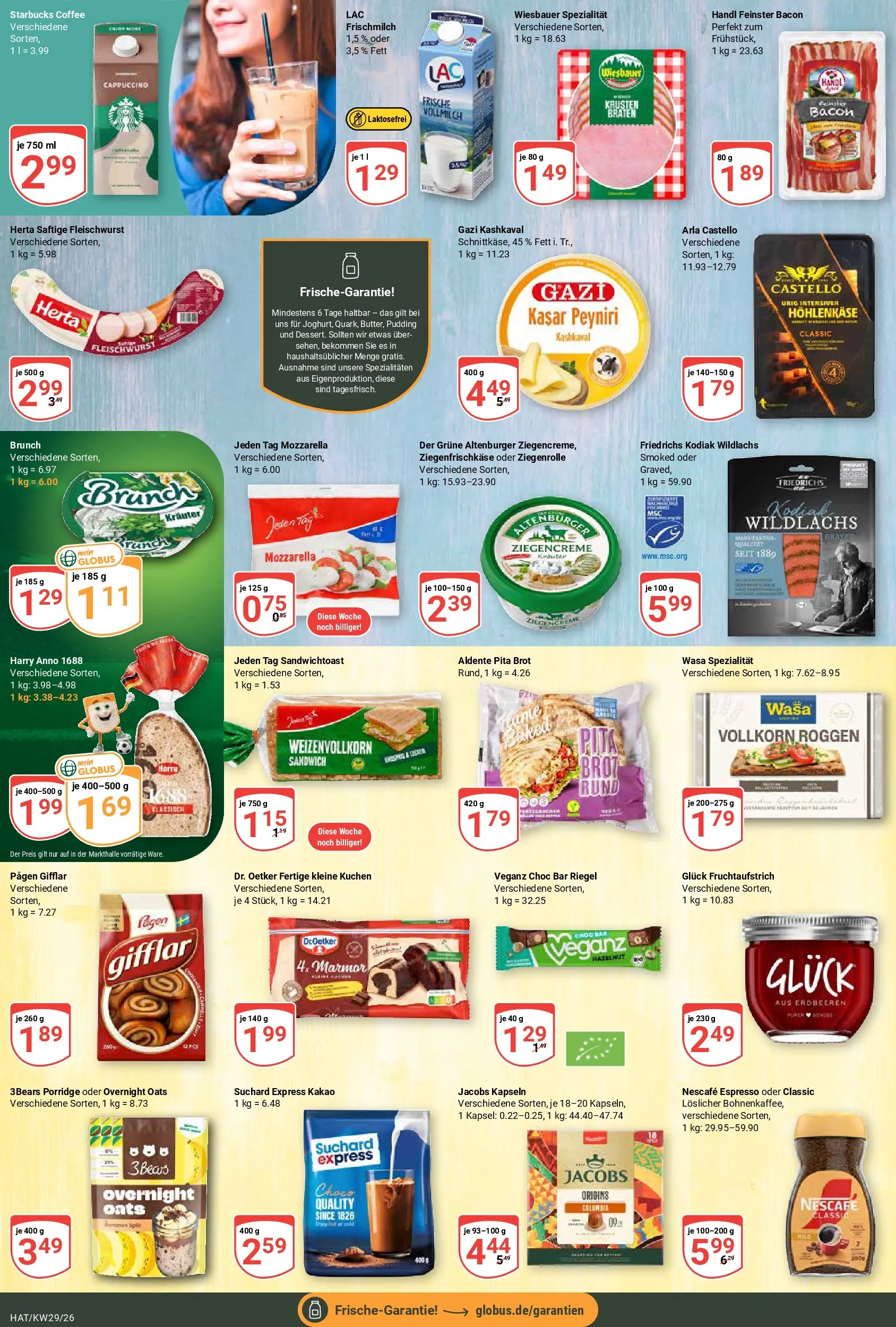 Globus Prospekt Hattersheim (ab 13.07.2026) » Angebote online | Seite: 13 | Produkte: Nescafe, Starbucks, Kuchen, Erdbeeren