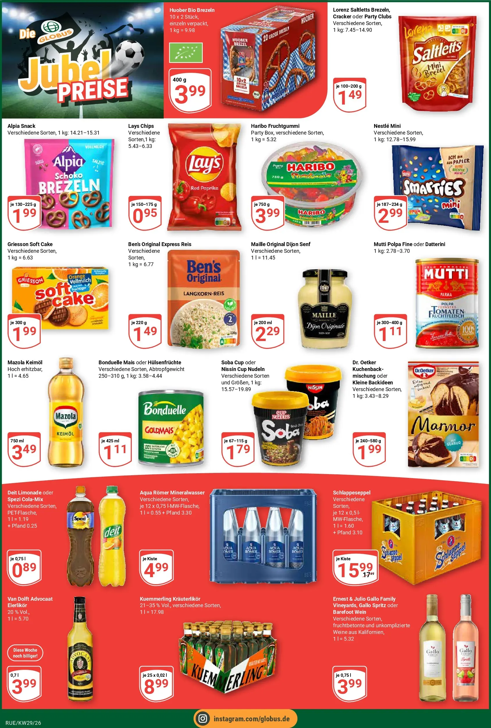 Globus Prospekt Rüsselsheim (ab 13.07.2026) » Angebote online | Seite: 4 | Produkte: Haribo, Limonade, Paprika, Kuemmerling