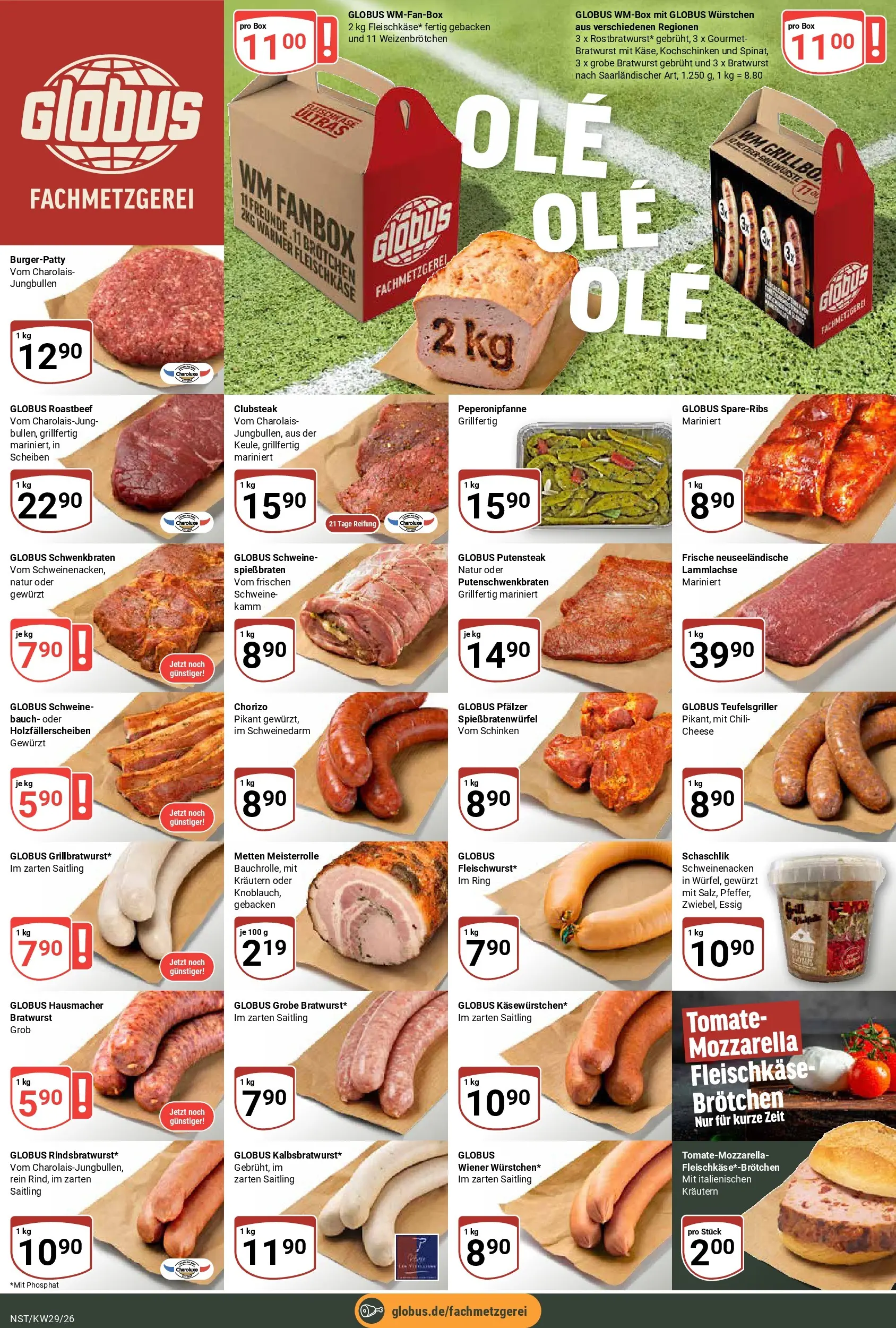 Globus Prospekt Neustadt (ab 13.07.2026) » Angebote online | Seite: 9 | Produkte: Mozzarella, Box, Schweinenacken, Roastbeef