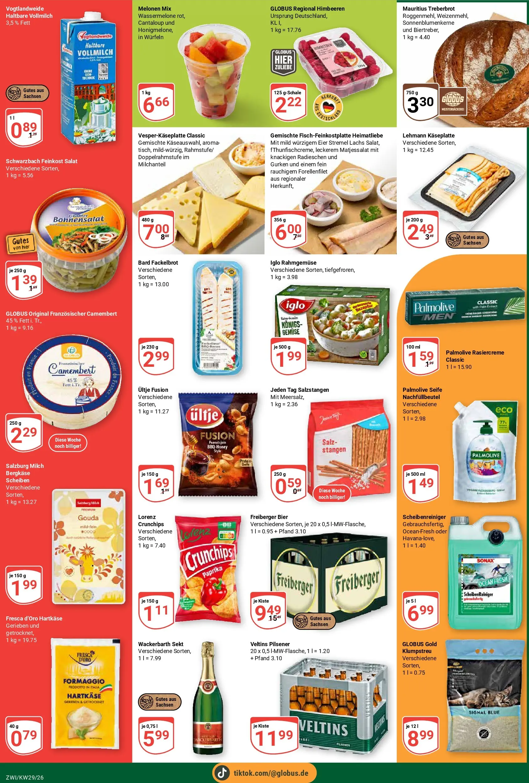 Globus Prospekt Zwickau (ab 13.07.2026) » Angebote online | Seite: 3 | Produkte: Eier, Bier, Lachs, Wassermelone