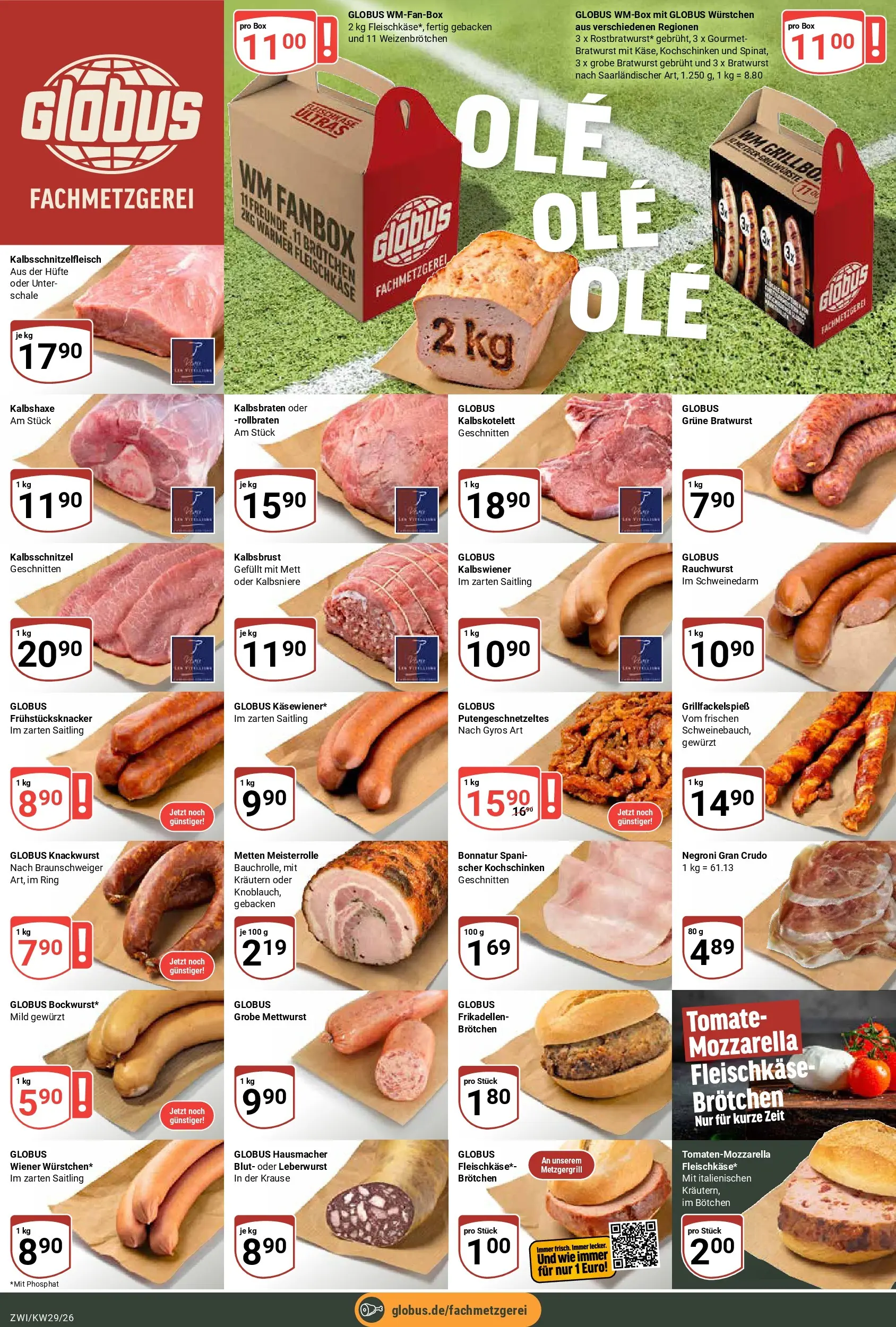 Globus Prospekt Zwickau (ab 13.07.2026) » Angebote online | Seite: 7 | Produkte: Mozzarella, Box, Bratwurst, Gyros