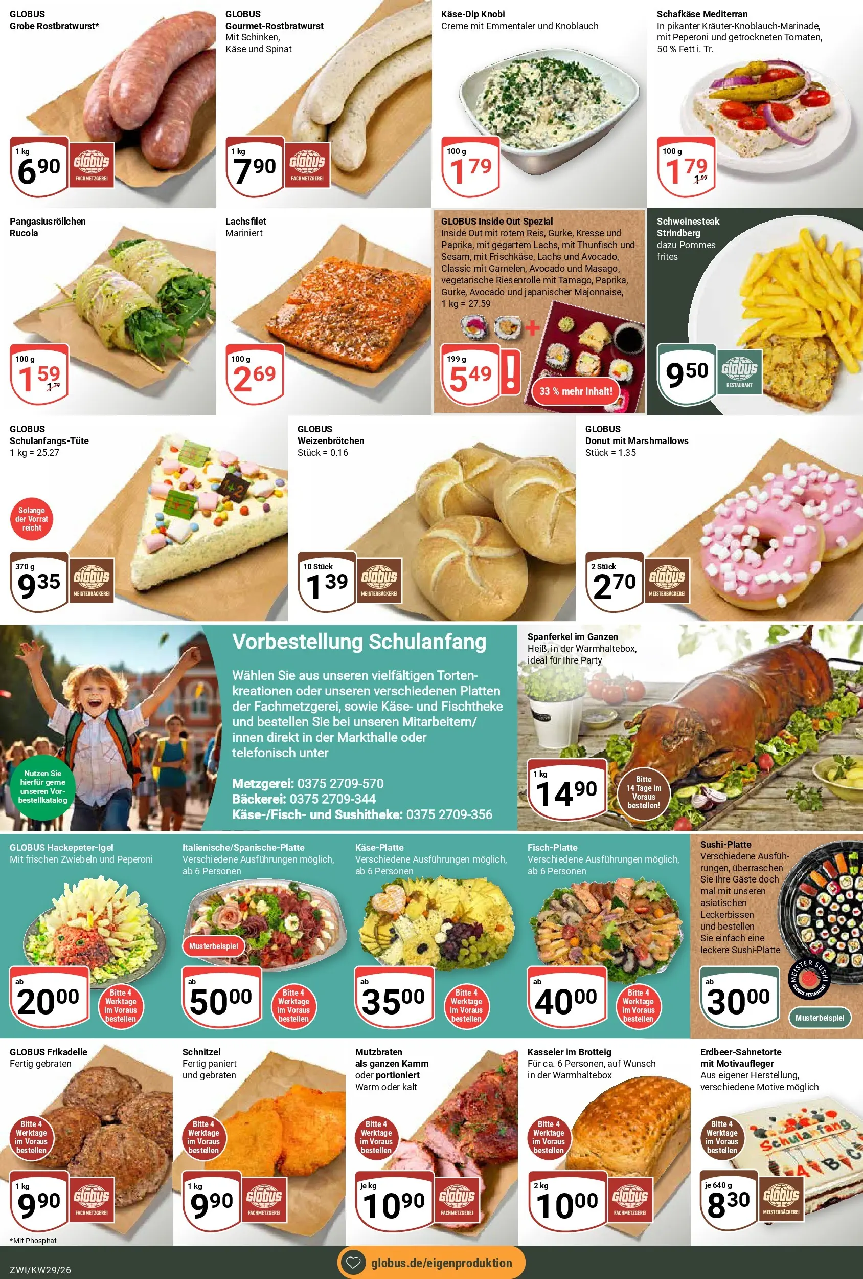 Globus Prospekt Zwickau (ab 13.07.2026) » Angebote online | Seite: 9 | Produkte: Schnitzel, Creme, Lachs, Zwiebeln