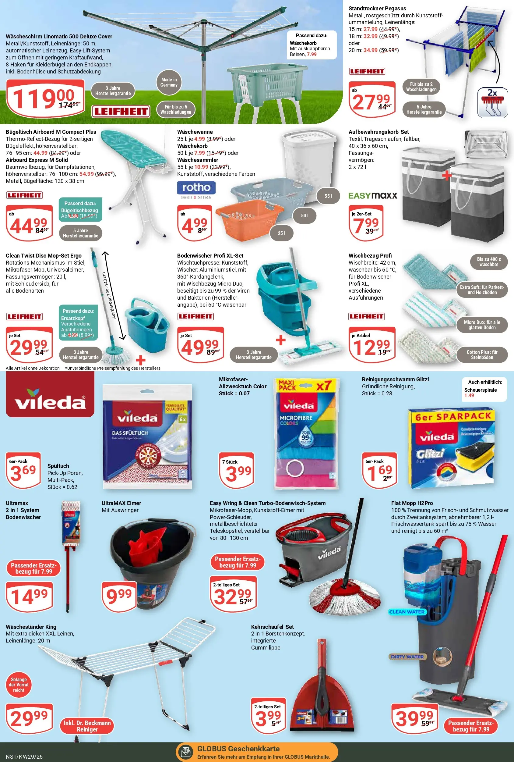 Globus Prospekt Neustadt (ab 13.07.2026) » Angebote online | Seite: 22 | Produkte: Kleiderbügel, Wasser, Waschestander