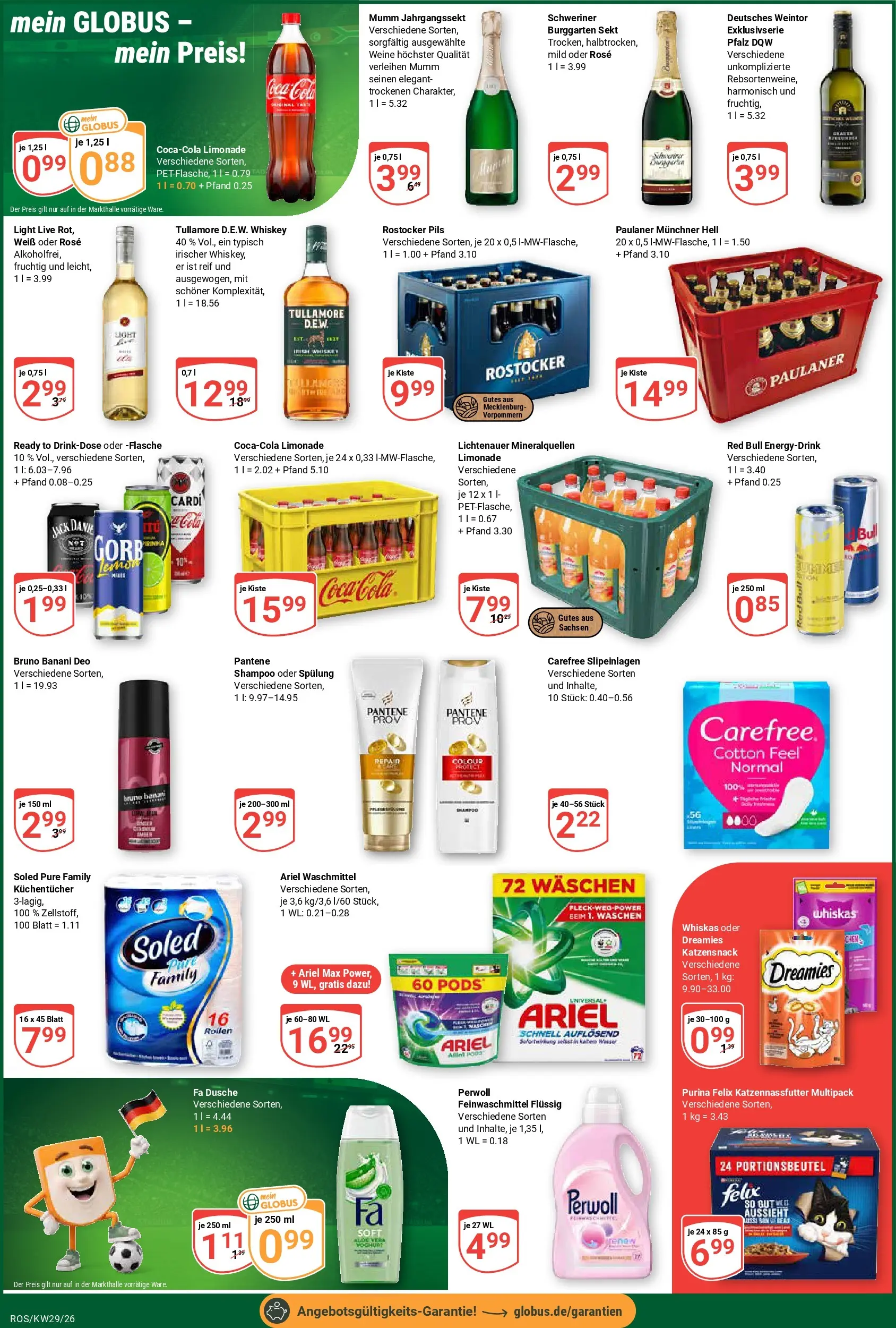 Globus Prospekt Lambrechtshagen (ab 13.07.2026) » Angebote online | Seite: 3 | Produkte: Pils, Perwoll, Waschmittel, Whiskas