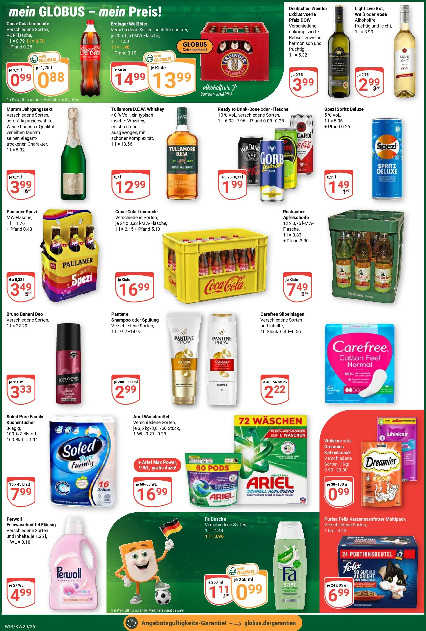 Globus Prospekt Wiesbaden-Nordenstadt (ab 13.07.2026) » Angebote online | Seite: 5 | Produkte: Paulaner spezi, Dusche, Shampoo, Whiskey