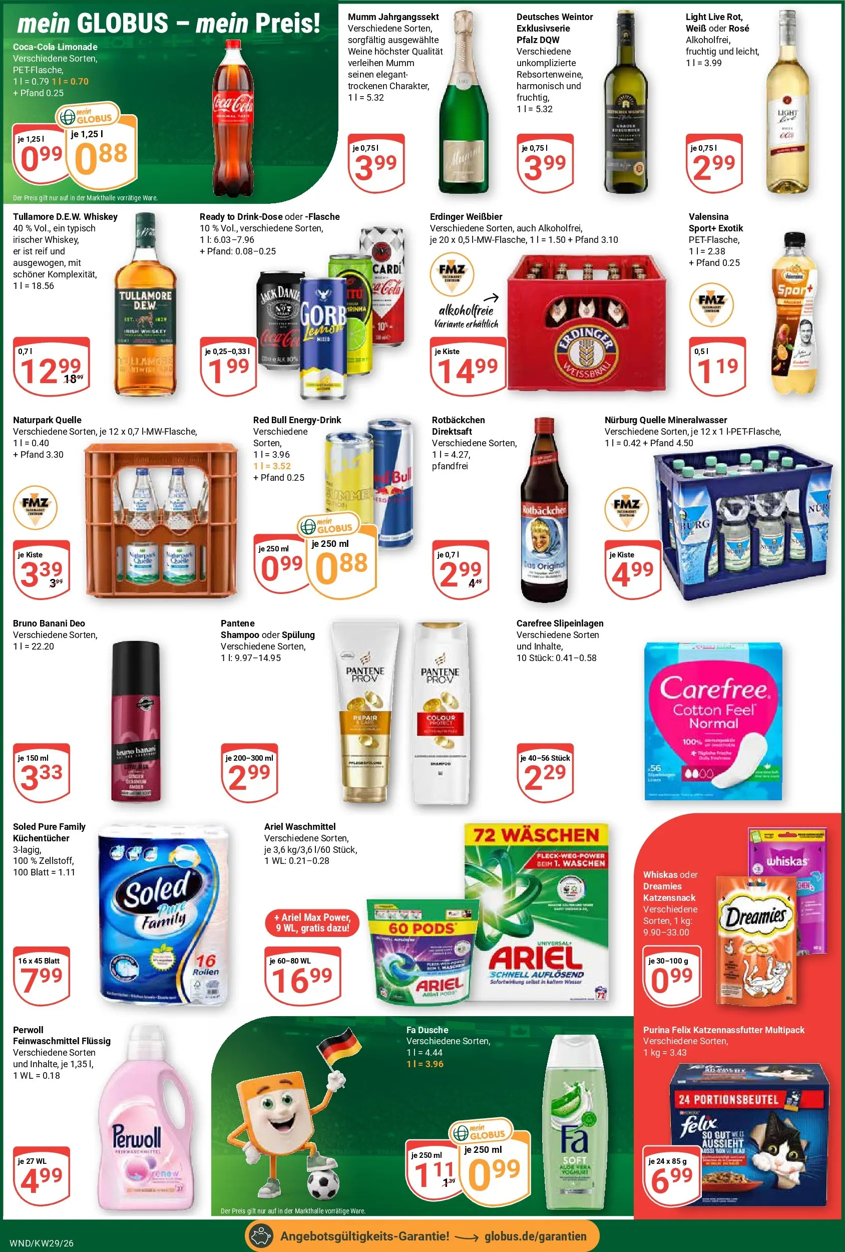 Globus Prospekt St. Wendel (ab 13.07.2026) » Angebote online | Seite: 5 | Produkte: Red bull, Erdinger, Dusche, Whiskas