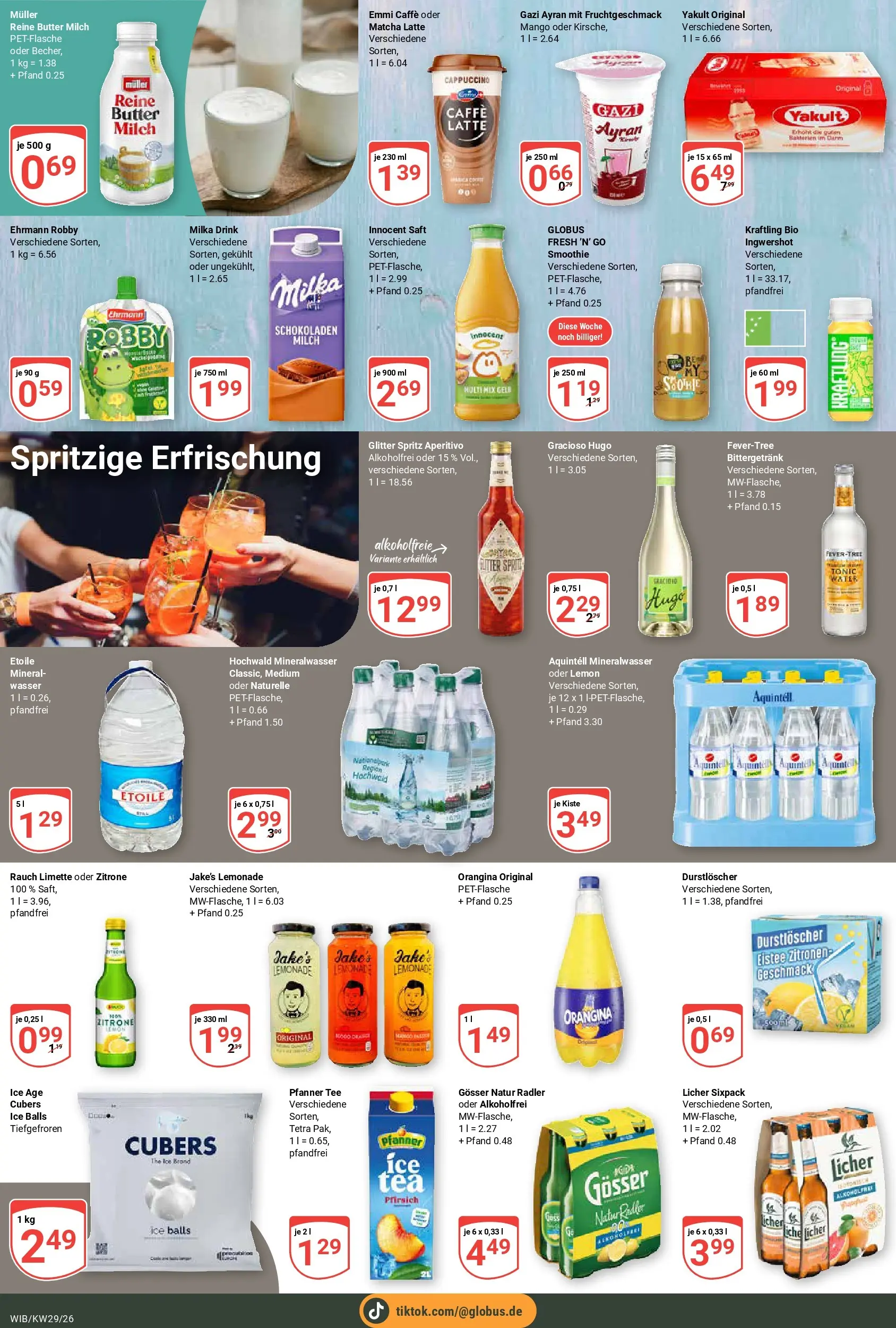 Globus Prospekt Wiesbaden-Nordenstadt (ab 13.07.2026) » Angebote online | Seite: 6 | Produkte: Wasser, Mango, Limette, Hugo