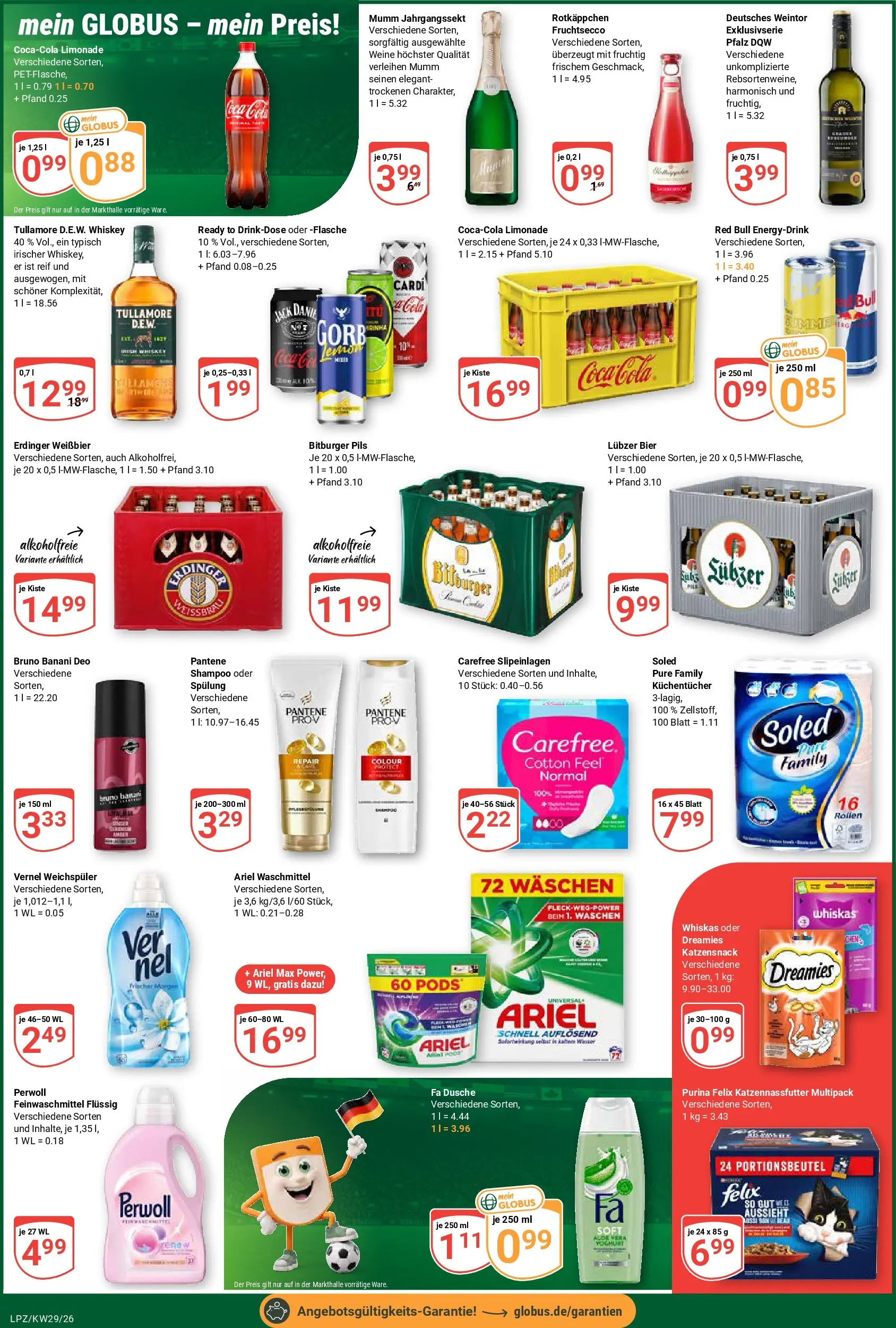 Globus Prospekt Leipzig (ab 13.07.2026) » Angebote online | Seite: 3 | Produkte: Ariel, Perwoll, Shampoo, Lubzer