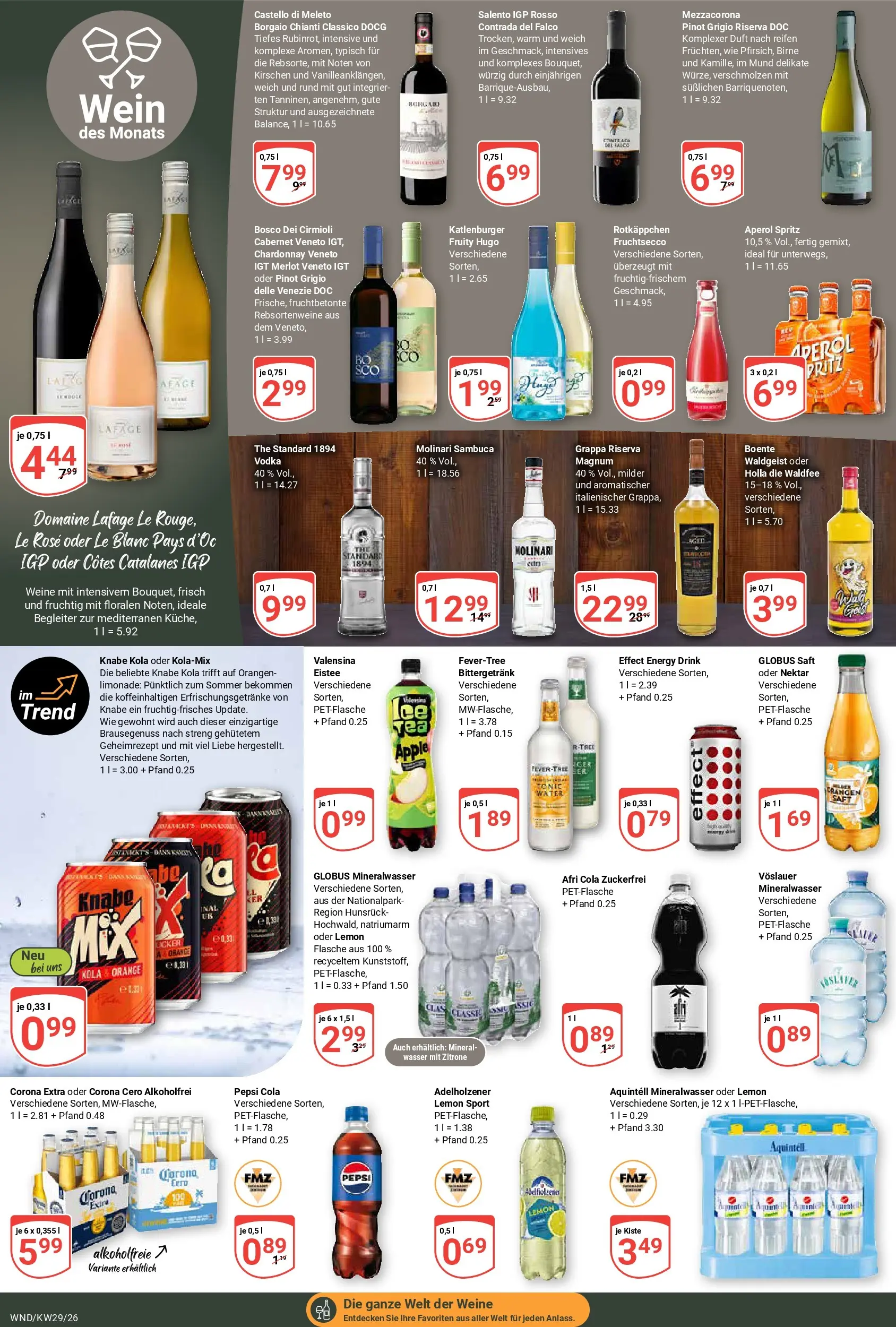 Globus Prospekt St. Wendel (ab 13.07.2026) » Angebote online | Seite: 15 | Produkte: Cola, Mineralwasser, Apple, Wasser