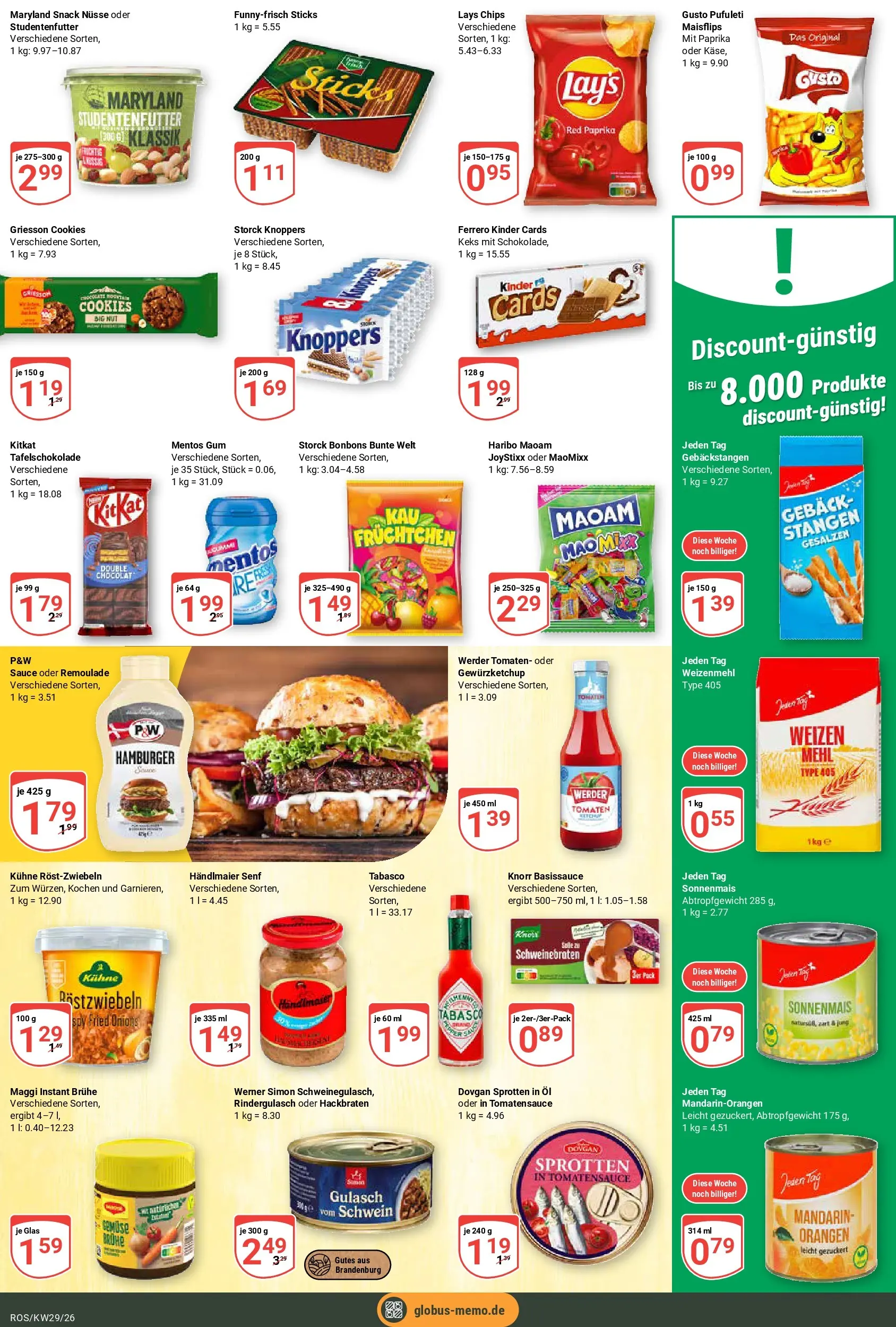 Globus Prospekt Lambrechtshagen (ab 13.07.2026) » Angebote online | Seite: 15 | Produkte: Orangen, Tomaten, Knorr, Gulasch