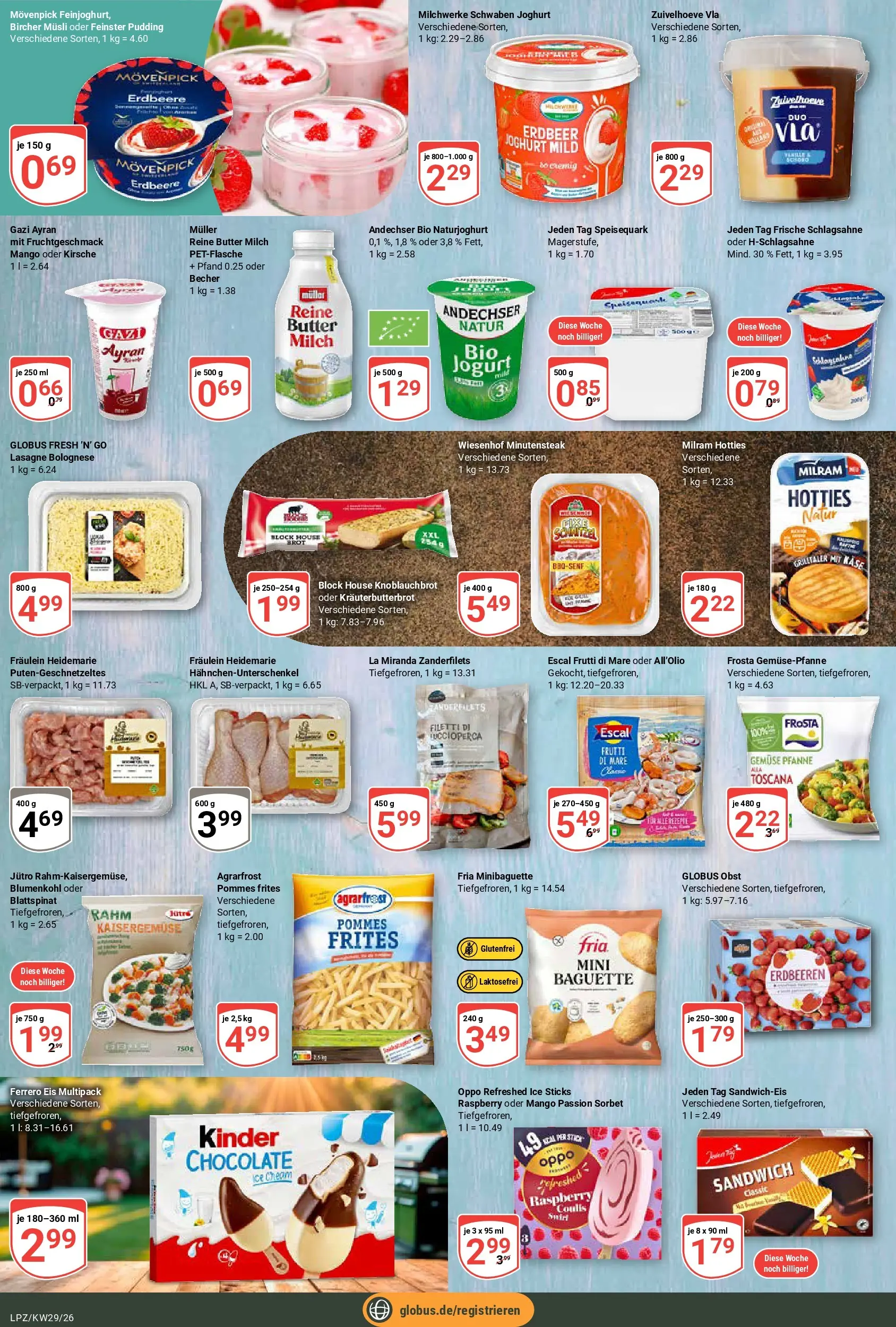 Globus Prospekt Leipzig (ab 13.07.2026) » Angebote online | Seite: 8 | Produkte: Käse, Schnitzel, Pudding, Erdbeeren