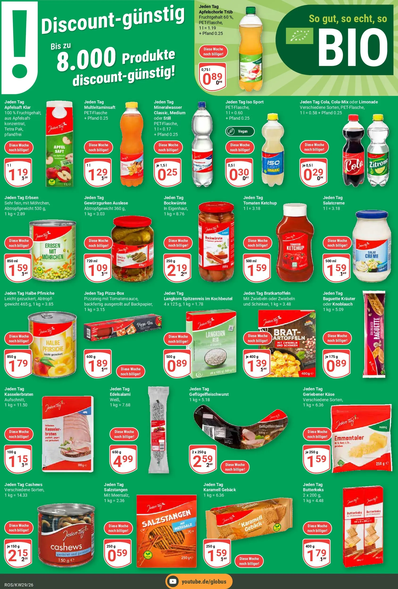 Globus Prospekt Lambrechtshagen (ab 13.07.2026) » Angebote online | Seite: 17 | Produkte: Gewicht, Apfelsaft, Mineralwasser, Ketchup