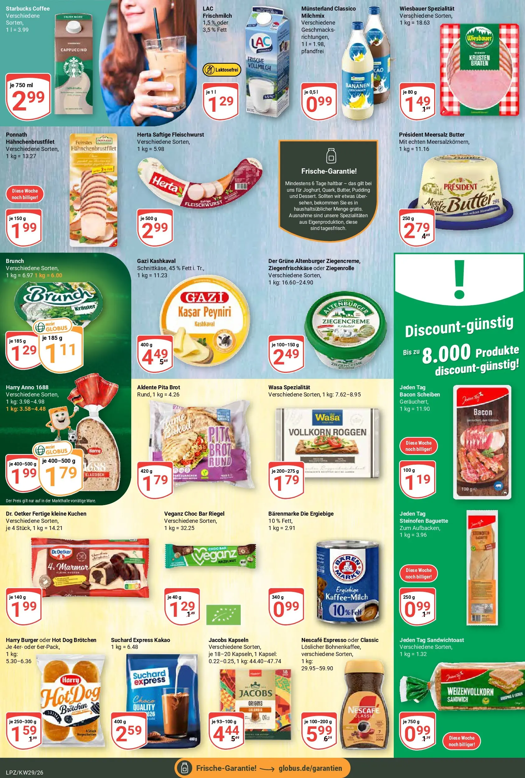 Globus Prospekt Leipzig (ab 13.07.2026) » Angebote online | Seite: 10 | Produkte: Nescafe, Butter, Baguette, Brot