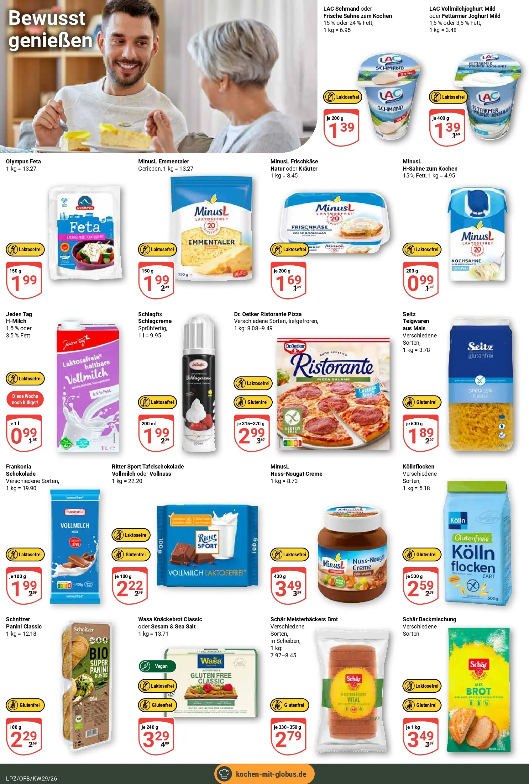 Globus Prospekt Leipzig (ab 13.07.2026) » Angebote online | Seite: 11 | Produkte: Feta, Schokolade, Creme, Wasa knackebrot