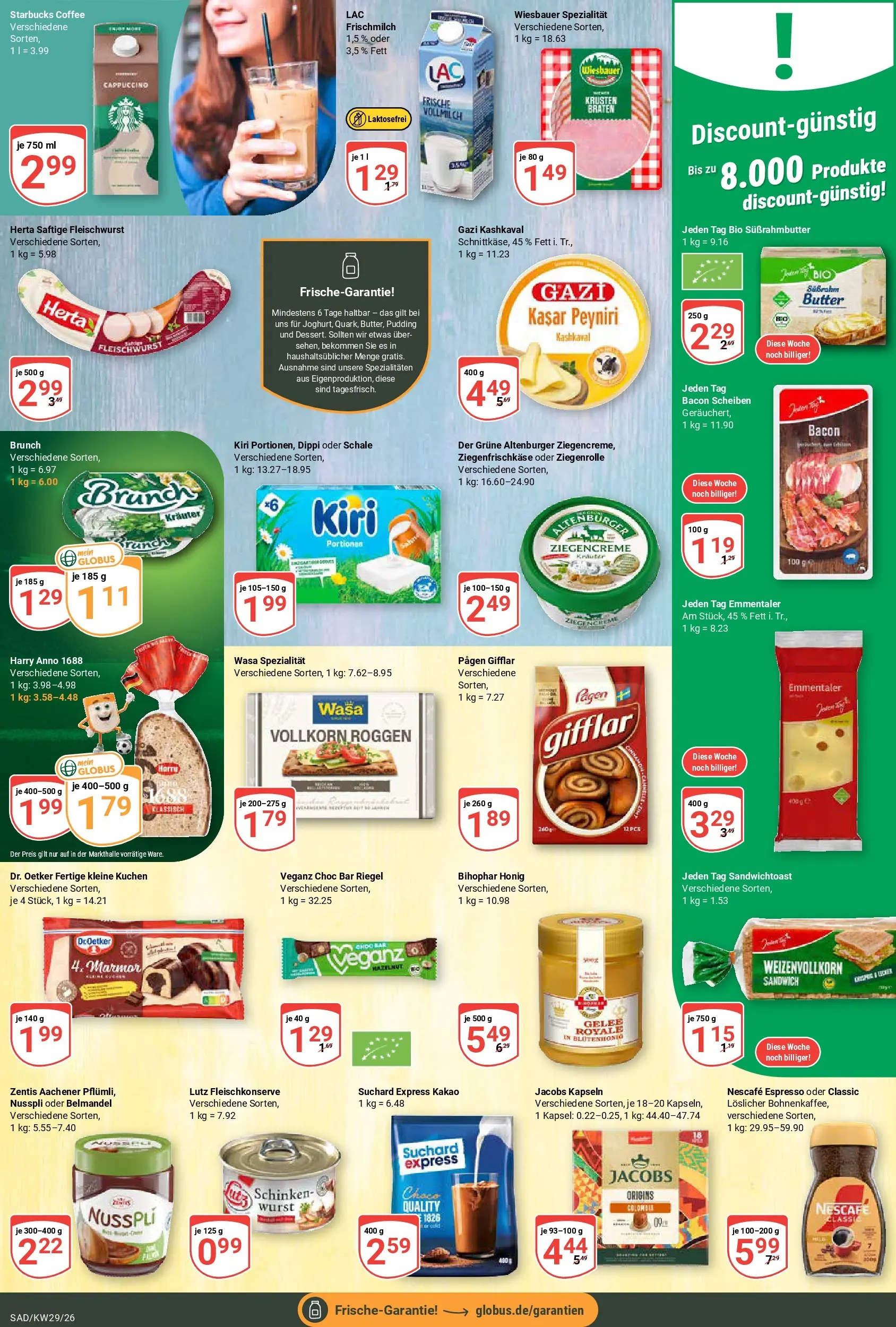 Globus Prospekt Schwandorf (ab 13.07.2026) » Angebote online | Seite: 11 | Produkte: Butter, Wurst, Schinken, Kuchen