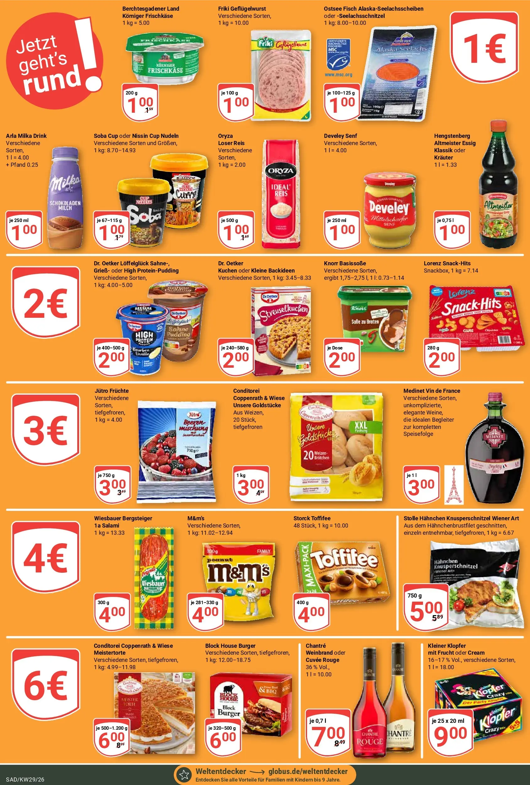 Globus Prospekt Schwandorf (ab 13.07.2026) » Angebote online | Seite: 13 | Produkte: Rouge, Milka, Pudding, Kuchen