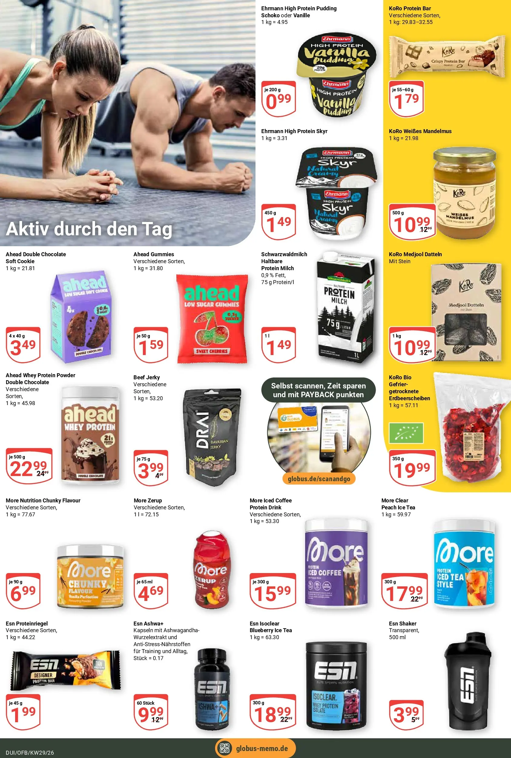 Globus Prospekt Duisburg (ab 13.07.2026) » Angebote online | Seite: 16 | Produkte: High protein pudding, Milch, Pudding, Skyr