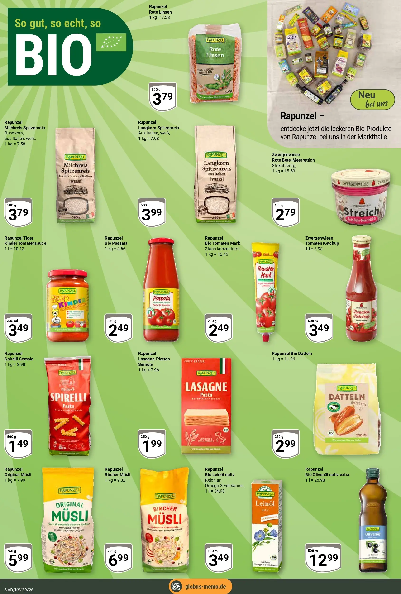Globus Prospekt Schwandorf (ab 13.07.2026) » Angebote online | Seite: 15 | Produkte: Leinöl, Olivenol, Tomaten, Ketchup