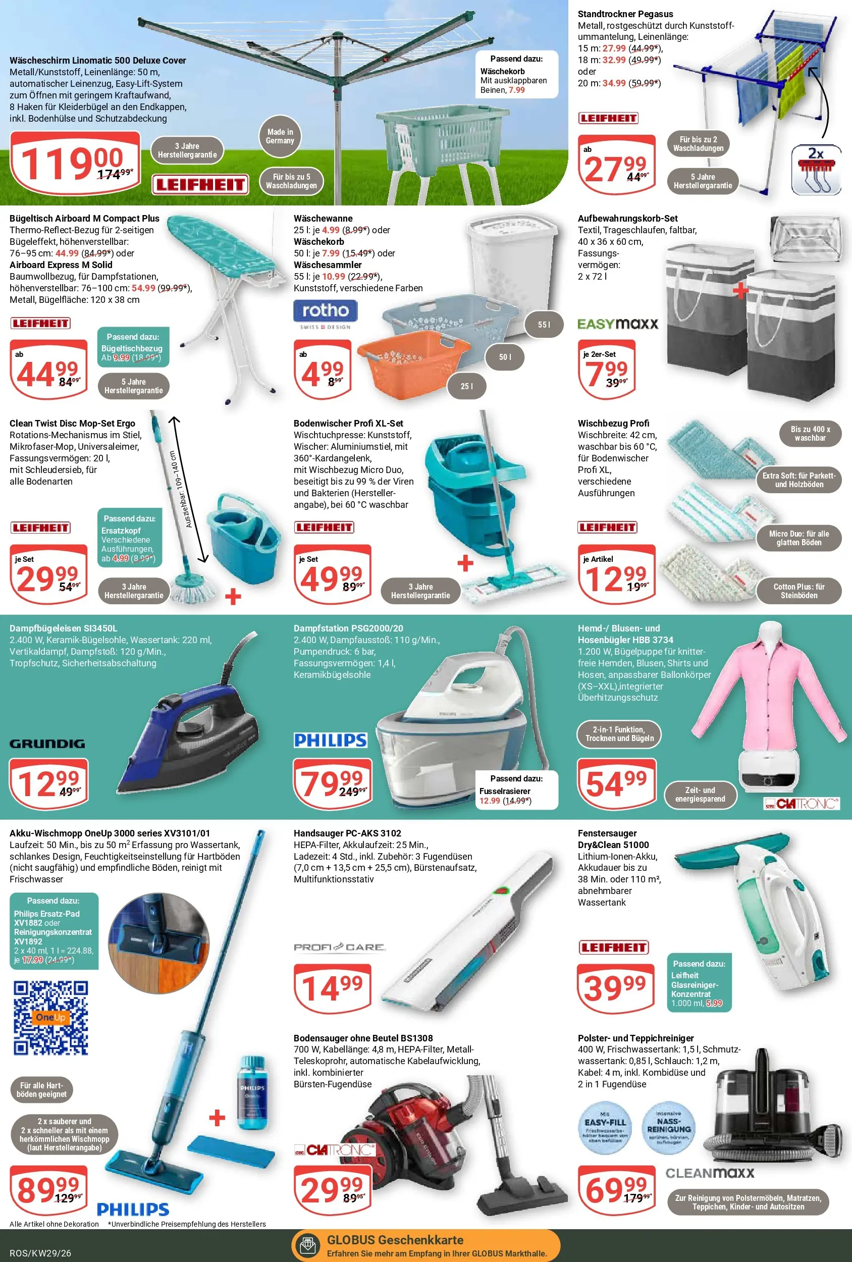 Globus Prospekt Lambrechtshagen (ab 13.07.2026) » Angebote online | Seite: 26 | Produkte: Kabel, Philips, Kleiderbügel