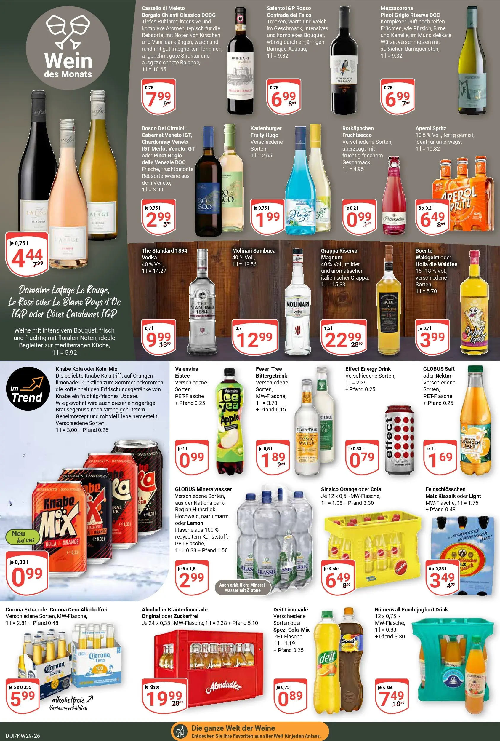 Globus Prospekt Duisburg (ab 13.07.2026) » Angebote online | Seite: 21 | Produkte: Fruchtjoghurt, Apple, Birne, Rotkäppchen