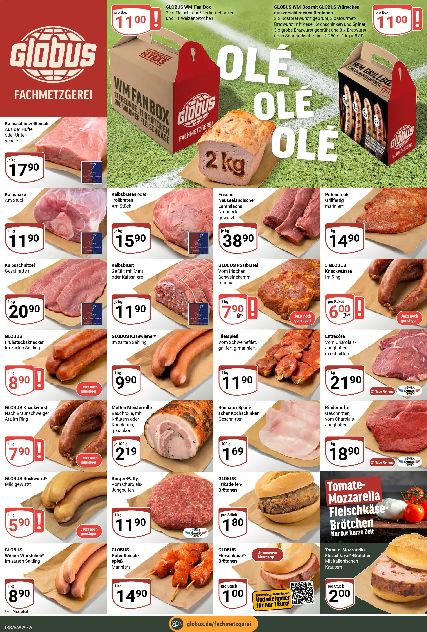 Globus Prospekt Isserstedt (ab 13.07.2026) » Angebote online | Seite: 6 | Produkte: Mozzarella, Box, Bratwurst, Entrecote