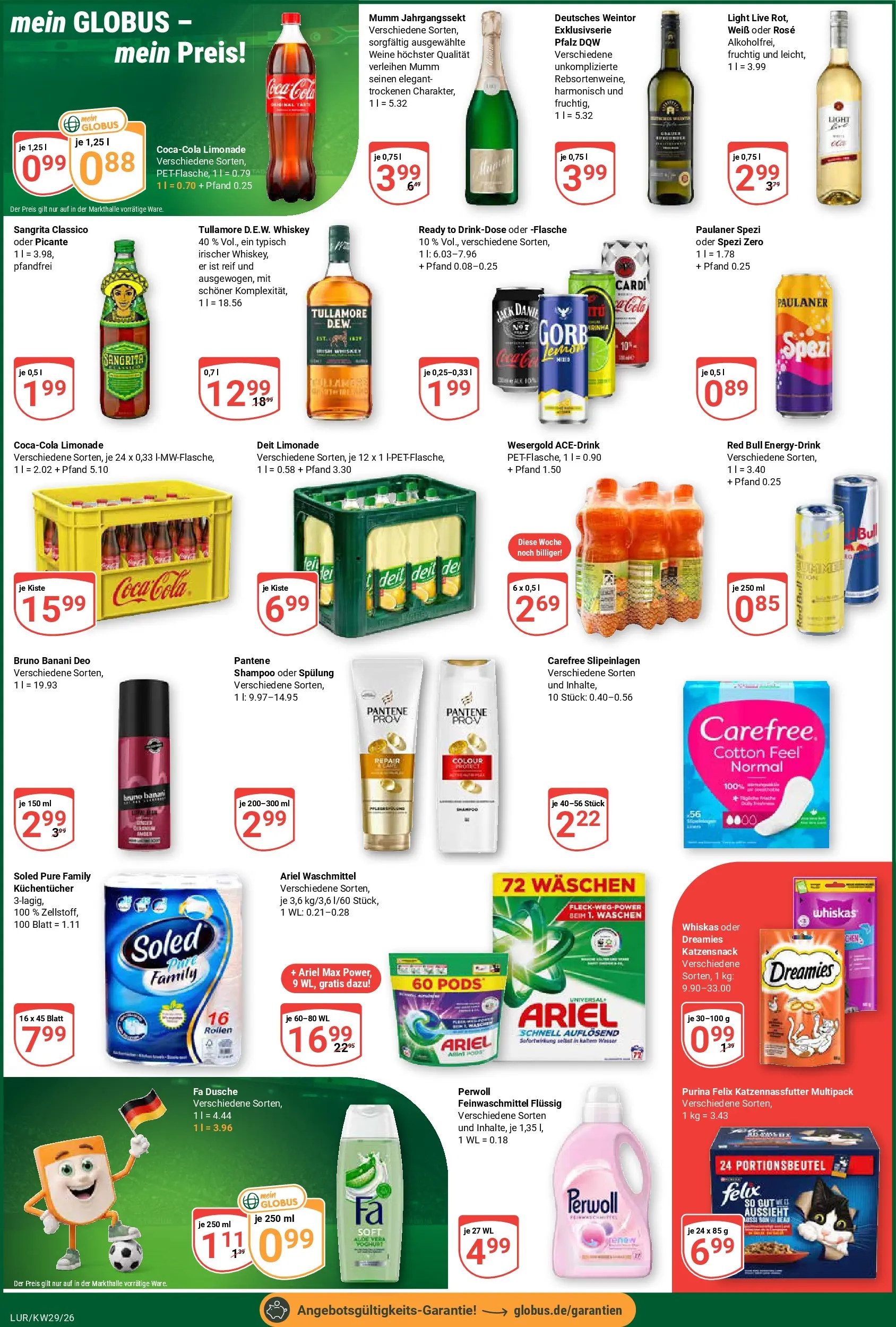 Globus Prospekt Hamburg (ab 13.07.2026) » Angebote online | Seite: 3 | Produkte: Coca cola, Cola, Limonade, Whiskey