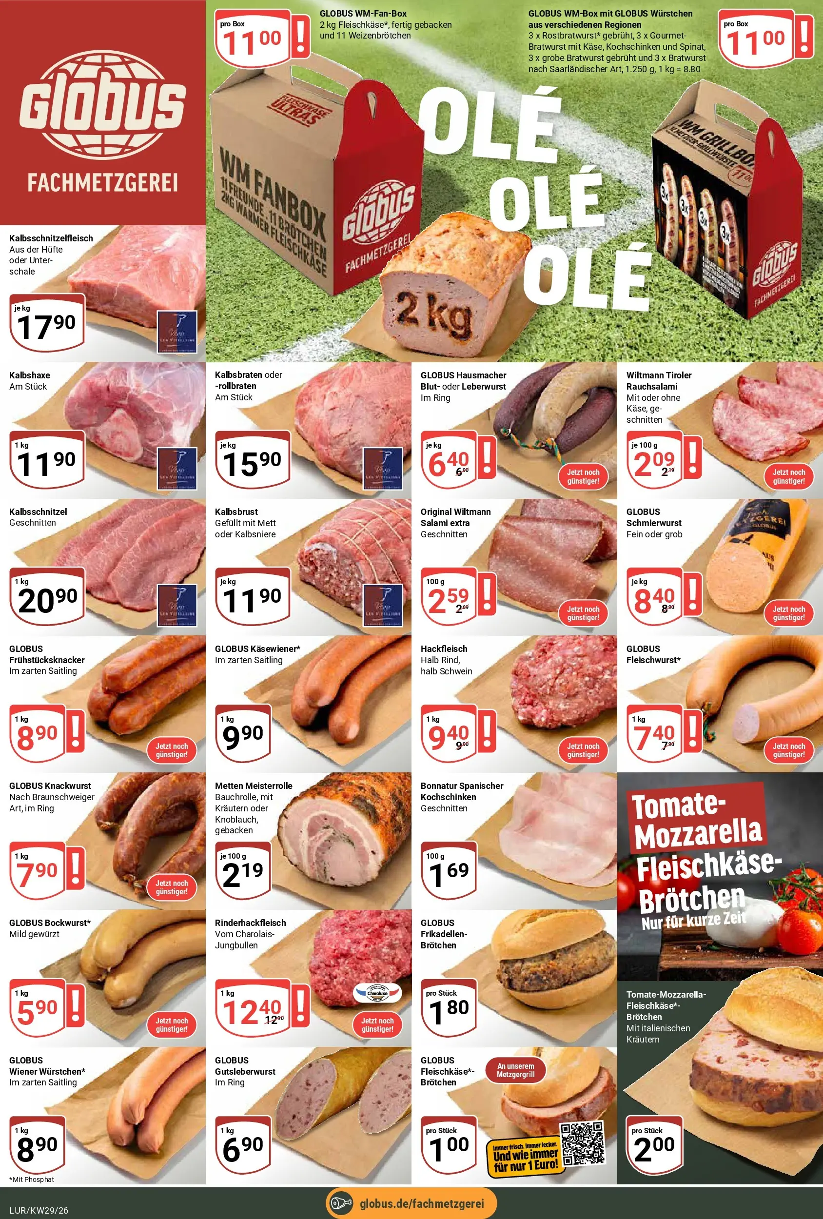 Globus Prospekt Hamburg (ab 13.07.2026) » Angebote online | Seite: 10 | Produkte: Mozzarella, Box, Salami, Hackfleisch
