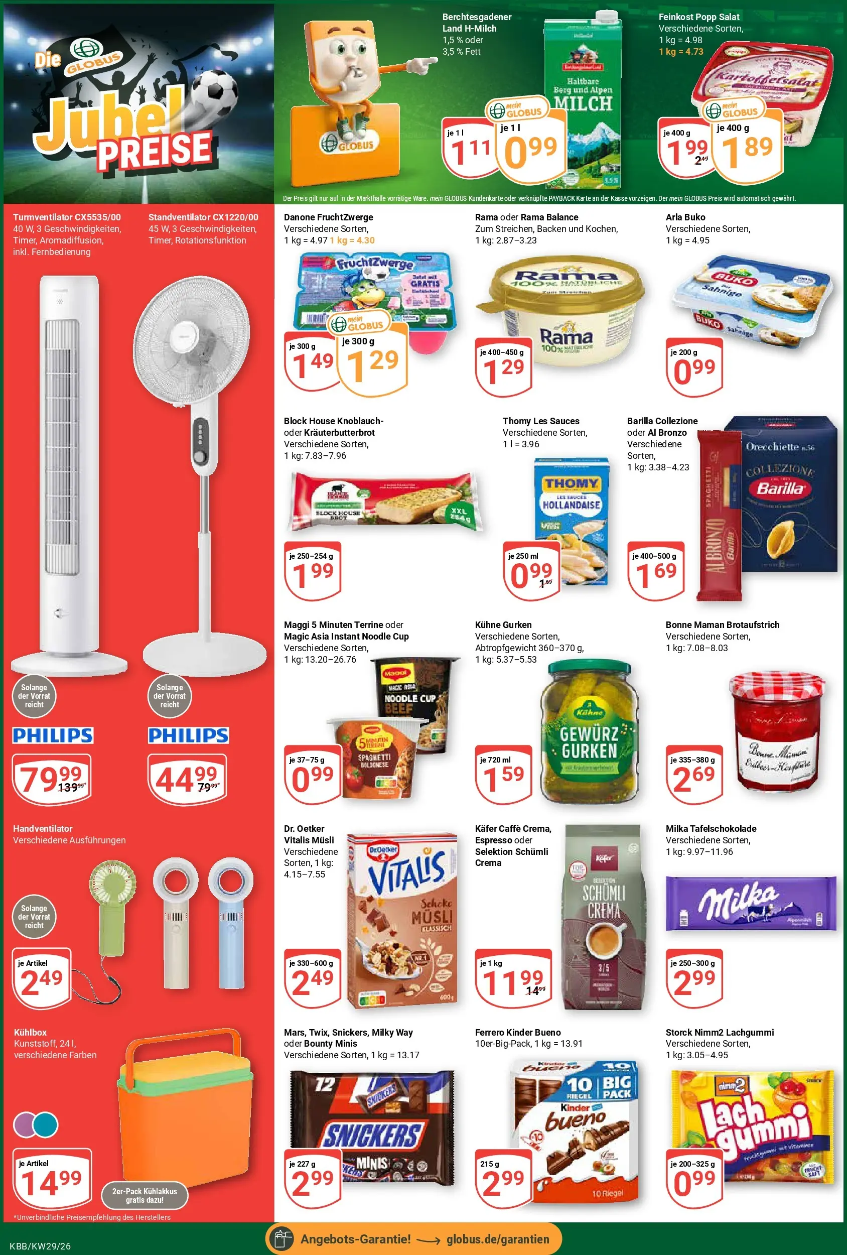 Globus Prospekt Koblenz-Bubenheim (ab 13.07.2026) » Angebote online | Seite: 2 | Produkte: Arla buko, Turmventilator, Bonne maman, Maggi 5 minuten terrine