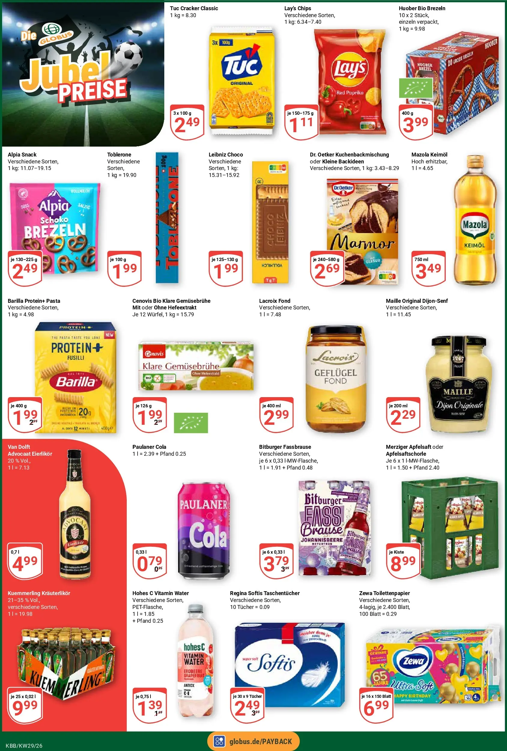 Globus Prospekt Koblenz-Bubenheim (ab 13.07.2026) » Angebote online | Seite: 5 | Produkte: Bitburger, Barilla, Paprika, Toilettenpapier