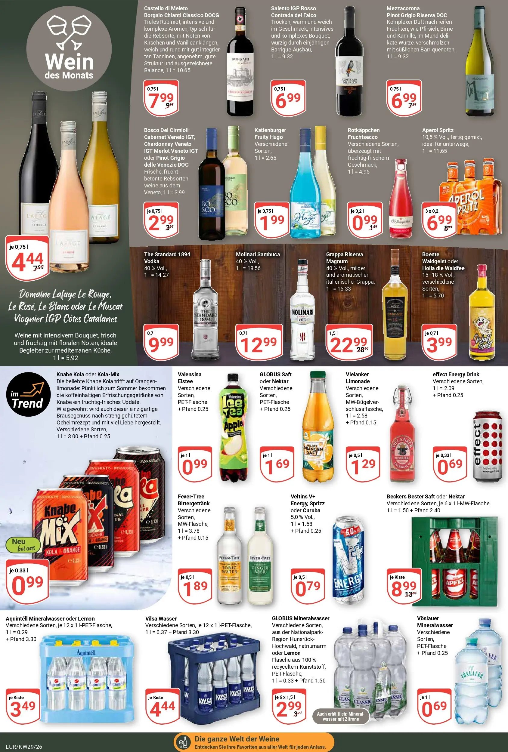 Globus Prospekt Hamburg (ab 13.07.2026) » Angebote online | Seite: 17 | Produkte: Merlot, Mineralwasser, Kirschen, Zitrone