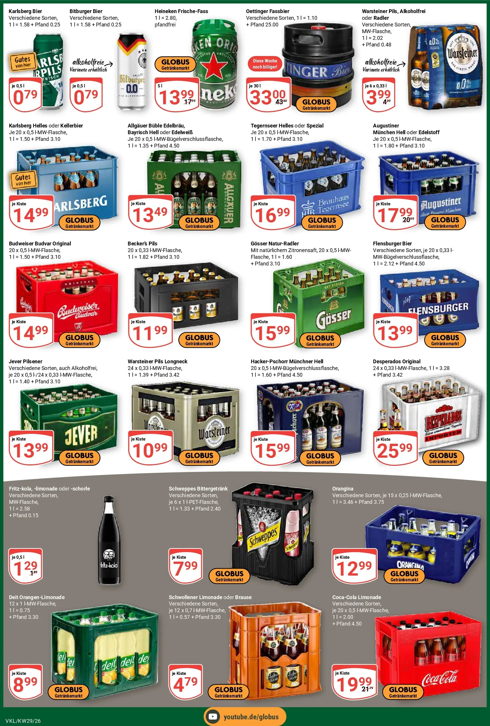 Globus Prospekt Völklingen (ab 13.07.2026) » Angebote online | Seite: 4 | Produkte: Pils, Oettinger, Jever, Budweiser
