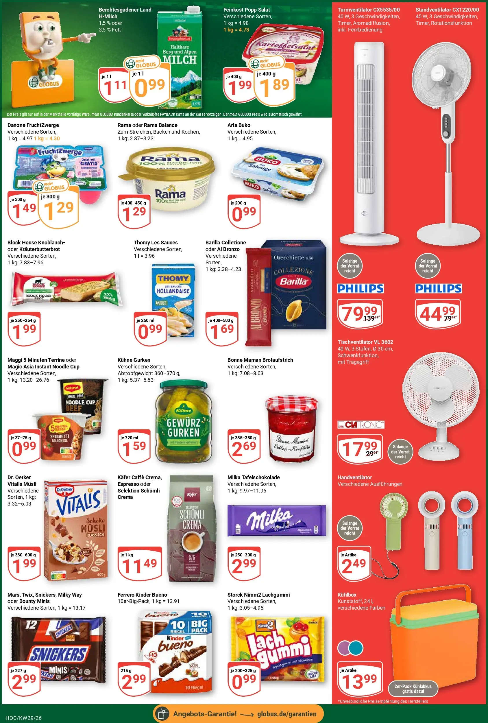 Globus Prospekt Hockenheim (ab 13.07.2026) » Angebote online | Seite: 3 | Produkte: Thomy les sauces, Fruchtzwerge, Snickers, Arla buko