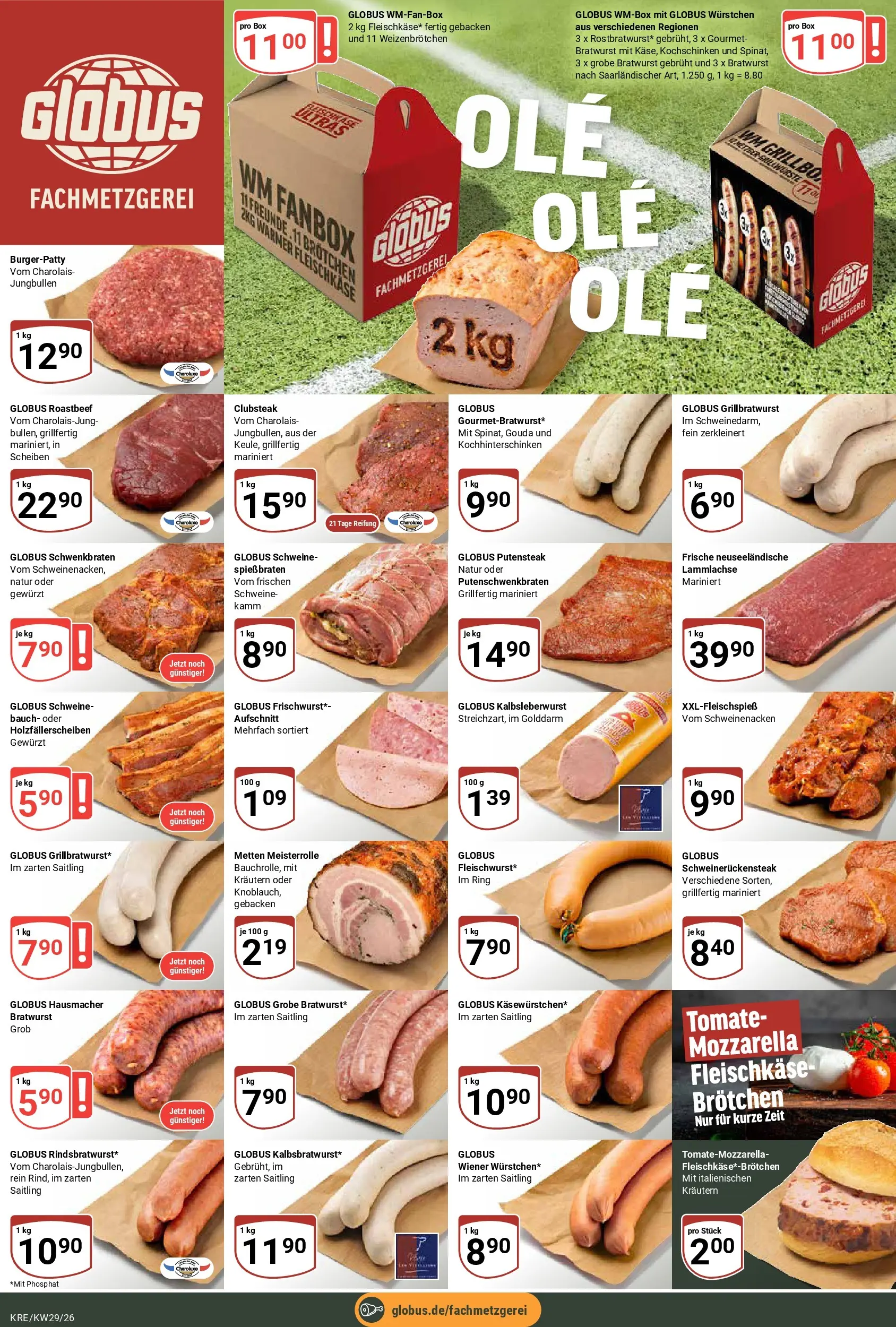 Globus Prospekt Krefeld (ab 13.07.2026) » Angebote online | Seite: 10 | Produkte: Box, Bratwurst, Schweinenacken, Roastbeef