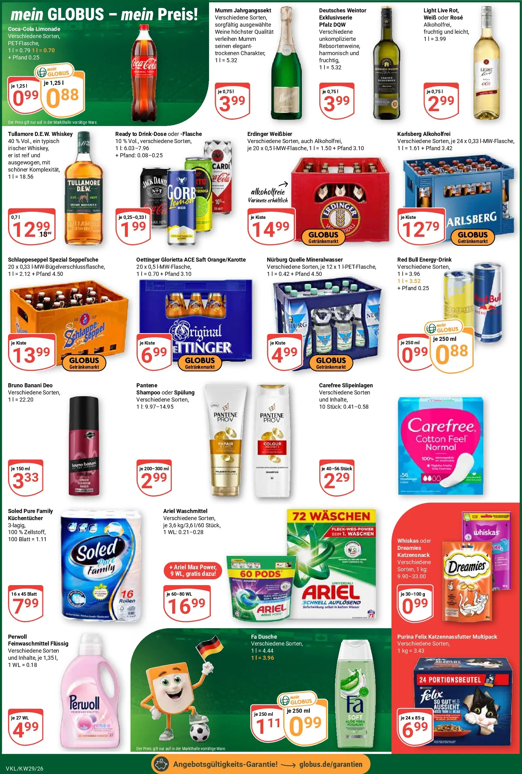 Globus Prospekt Völklingen (ab 13.07.2026) » Angebote online | Seite: 9 | Produkte: Red bull, Perwoll, Saft, Whiskey