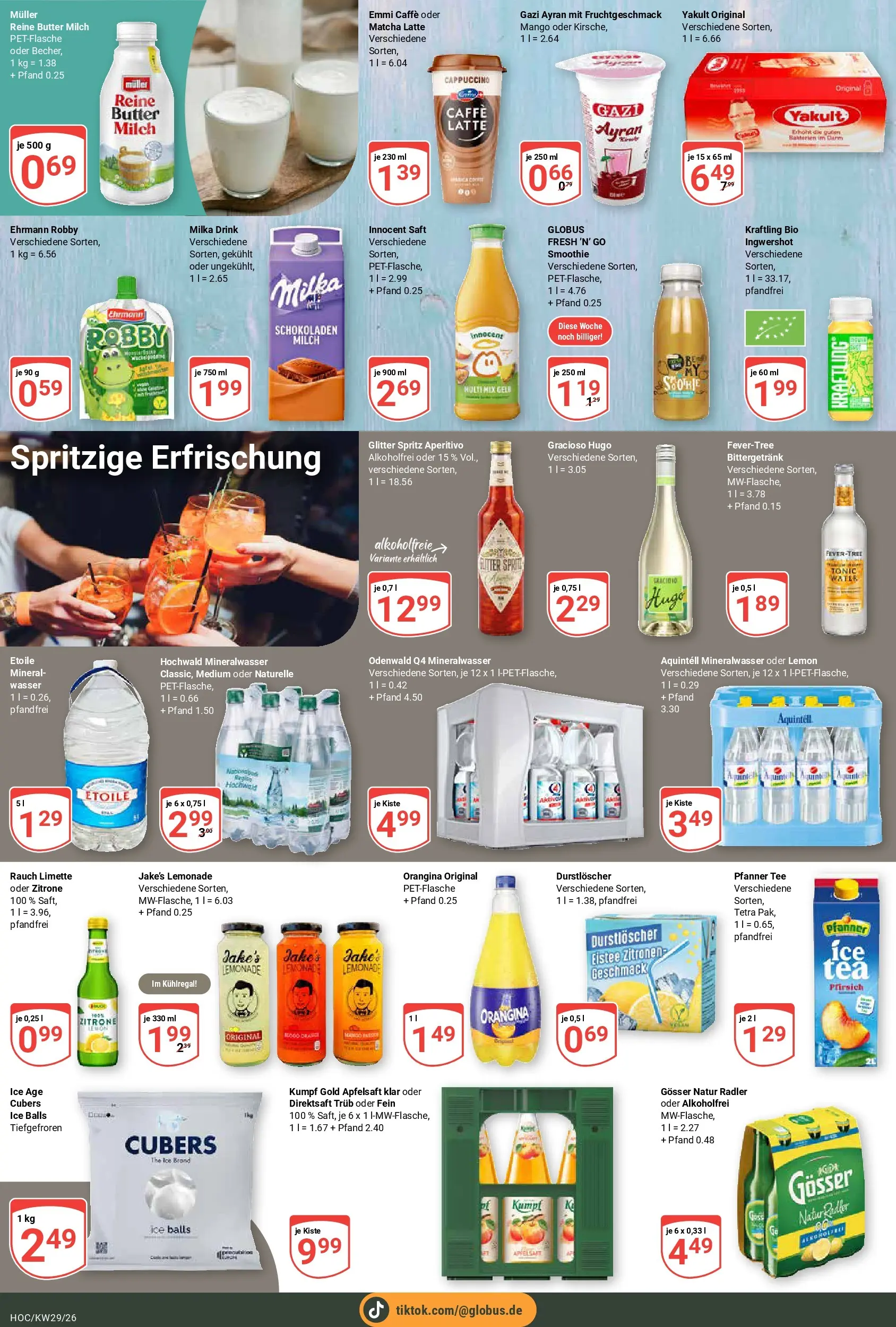 Globus Prospekt Hockenheim (ab 13.07.2026) » Angebote online | Seite: 6 | Produkte: Milch, Milka, Wasser, Zitronen
