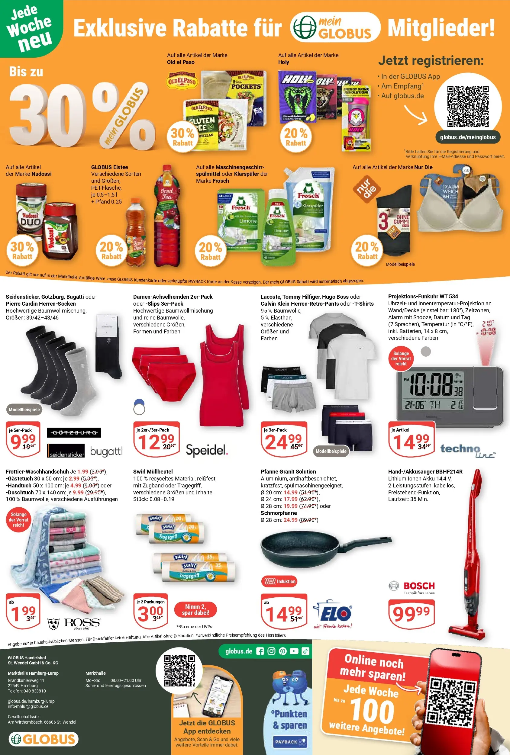 Globus Prospekt Hamburg (ab 13.07.2026) » Angebote online | Seite: 27 | Produkte: Klarspüler, Hugo, Telefon, Uhr