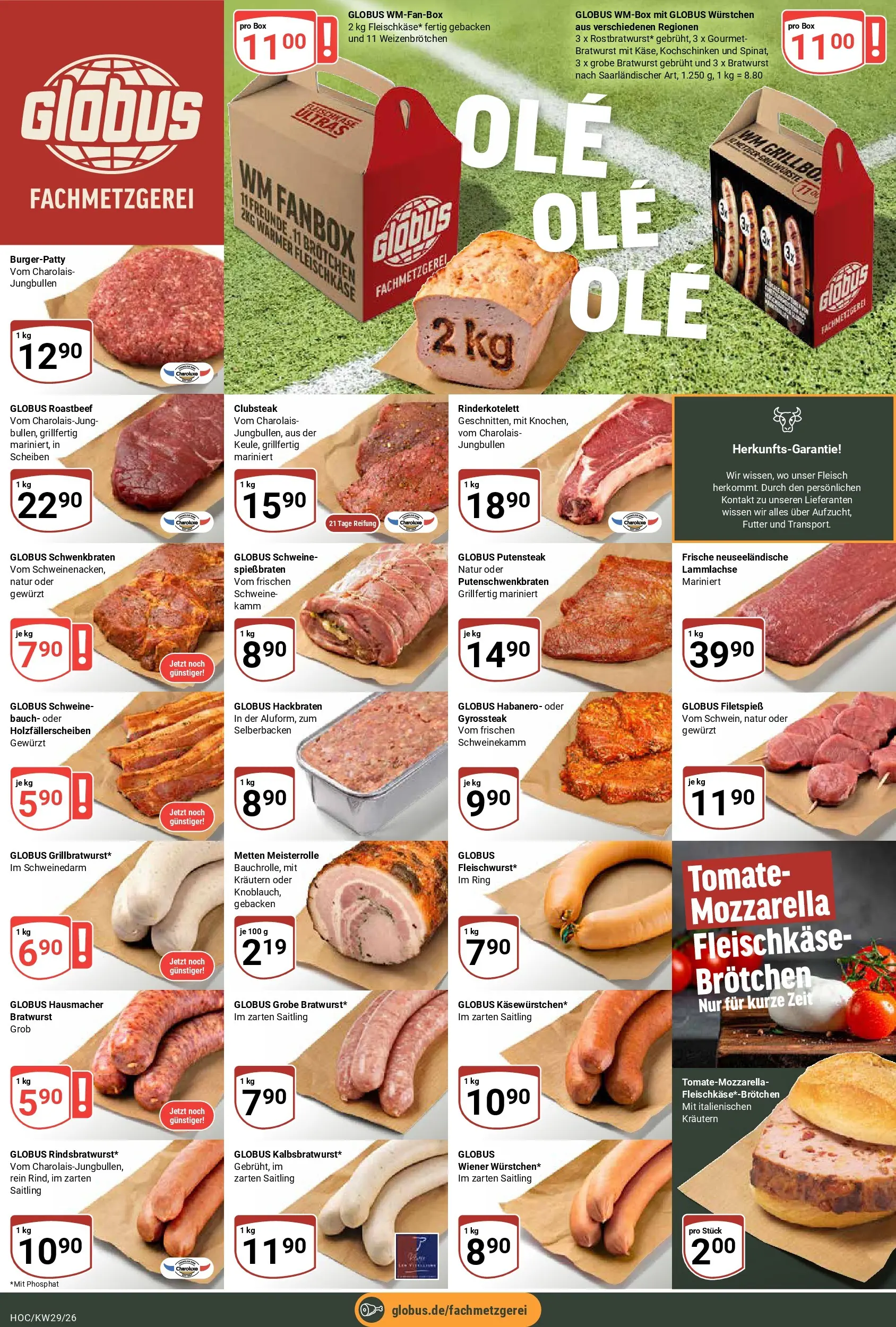 Globus Prospekt Hockenheim (ab 13.07.2026) » Angebote online | Seite: 9 | Produkte: Mozzarella, Box, Roastbeef, Fleisch