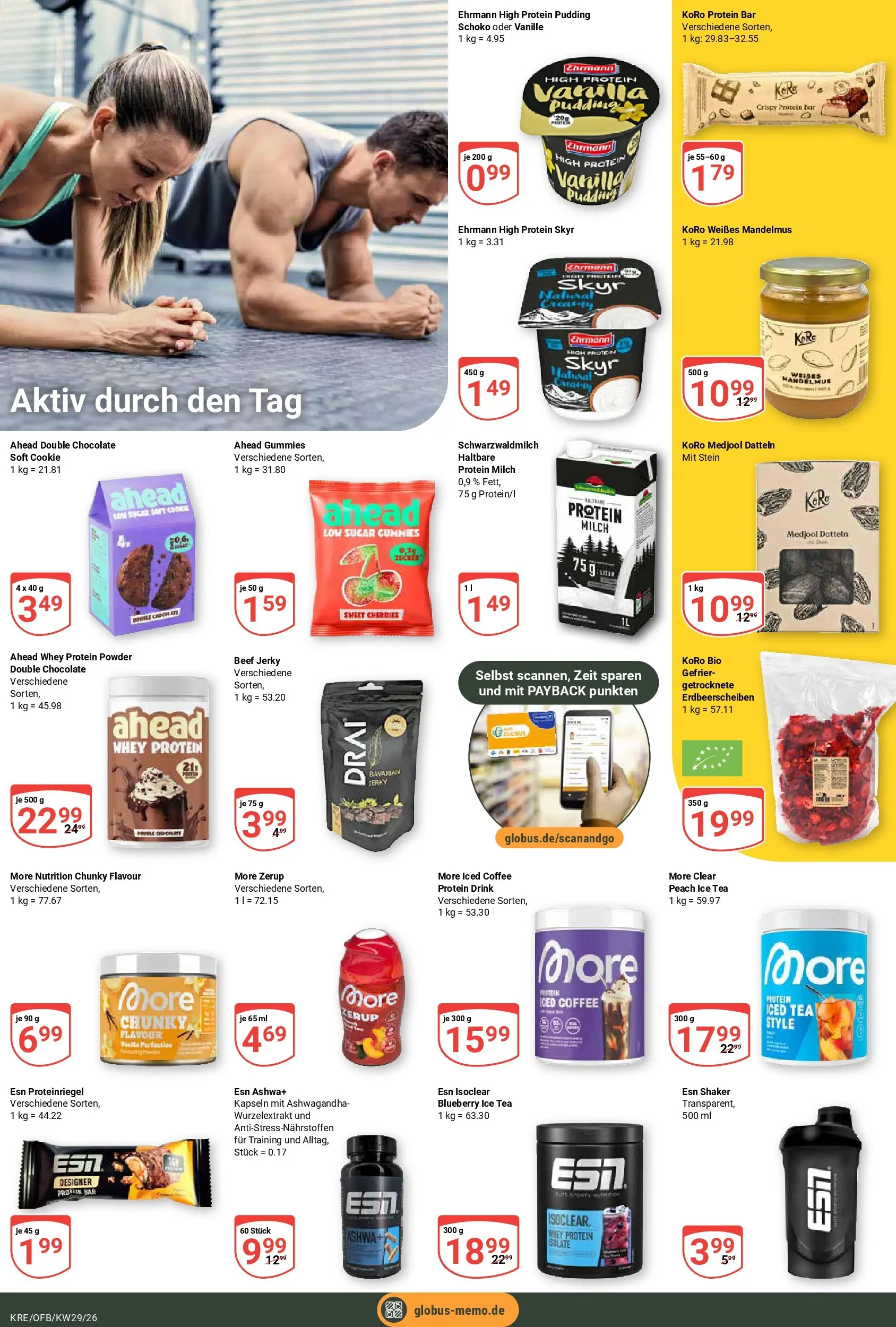 Globus Prospekt Krefeld (ab 13.07.2026) » Angebote online | Seite: 15 | Produkte: High protein pudding, Milch, Pudding, Skyr