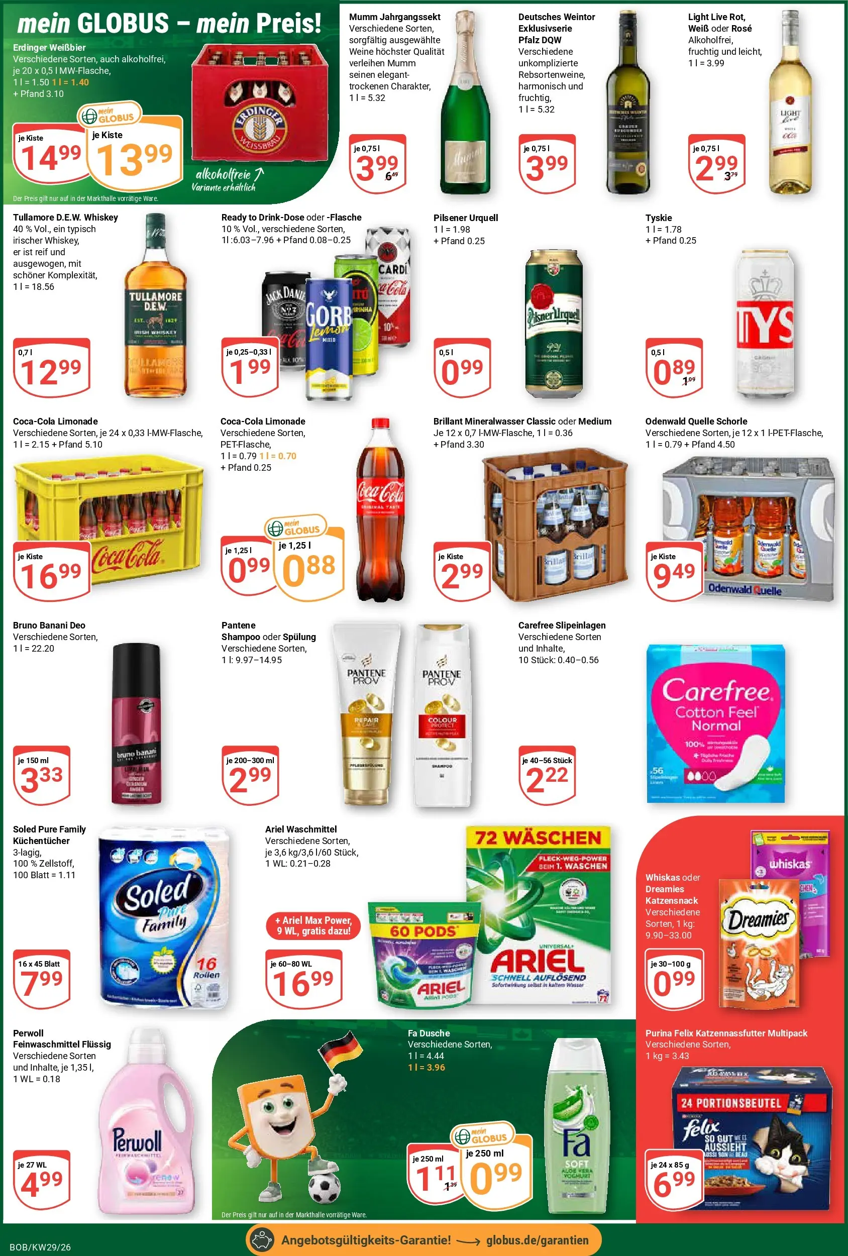Globus Prospekt Bobenheim-Roxheim (ab 13.07.2026) » Angebote online | Seite: 5 | Produkte: Tyskie, Erdinger, Limonade, Mineralwasser