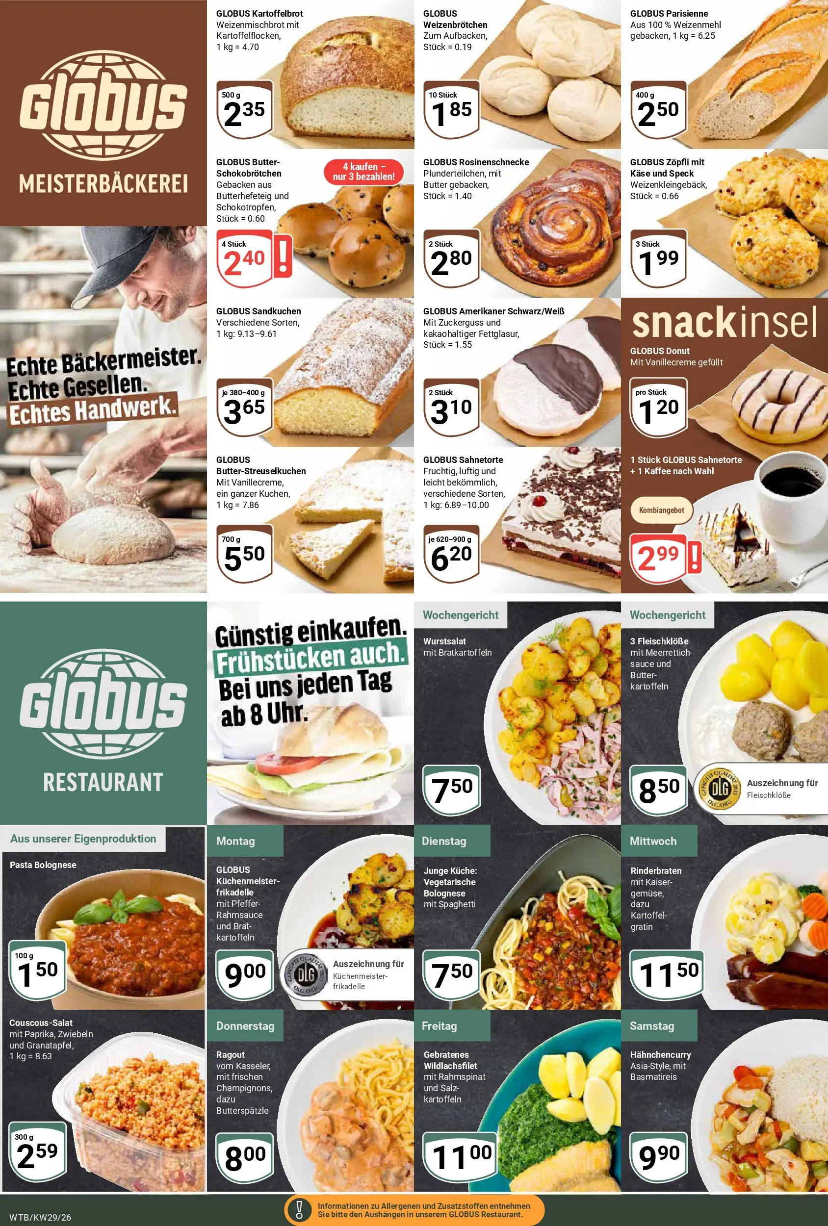Globus Prospekt Wächtersbach (ab 13.07.2026) » Angebote online | Seite: 8 | Produkte: Rinderbraten, Basmatireis, Butter, Kartoffeln