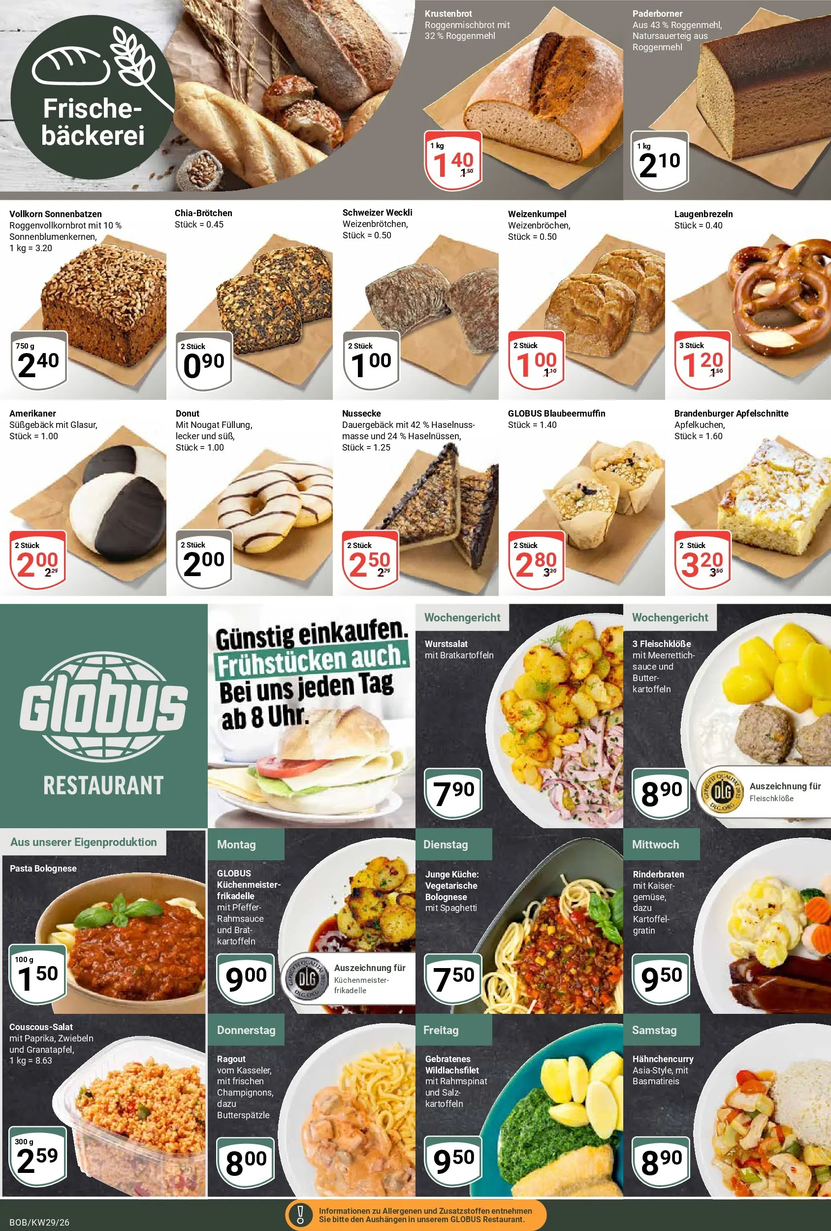 Globus Prospekt Bobenheim-Roxheim (ab 13.07.2026) » Angebote online | Seite: 8 | Produkte: Rinderbraten, Küche, Salz, Pasta