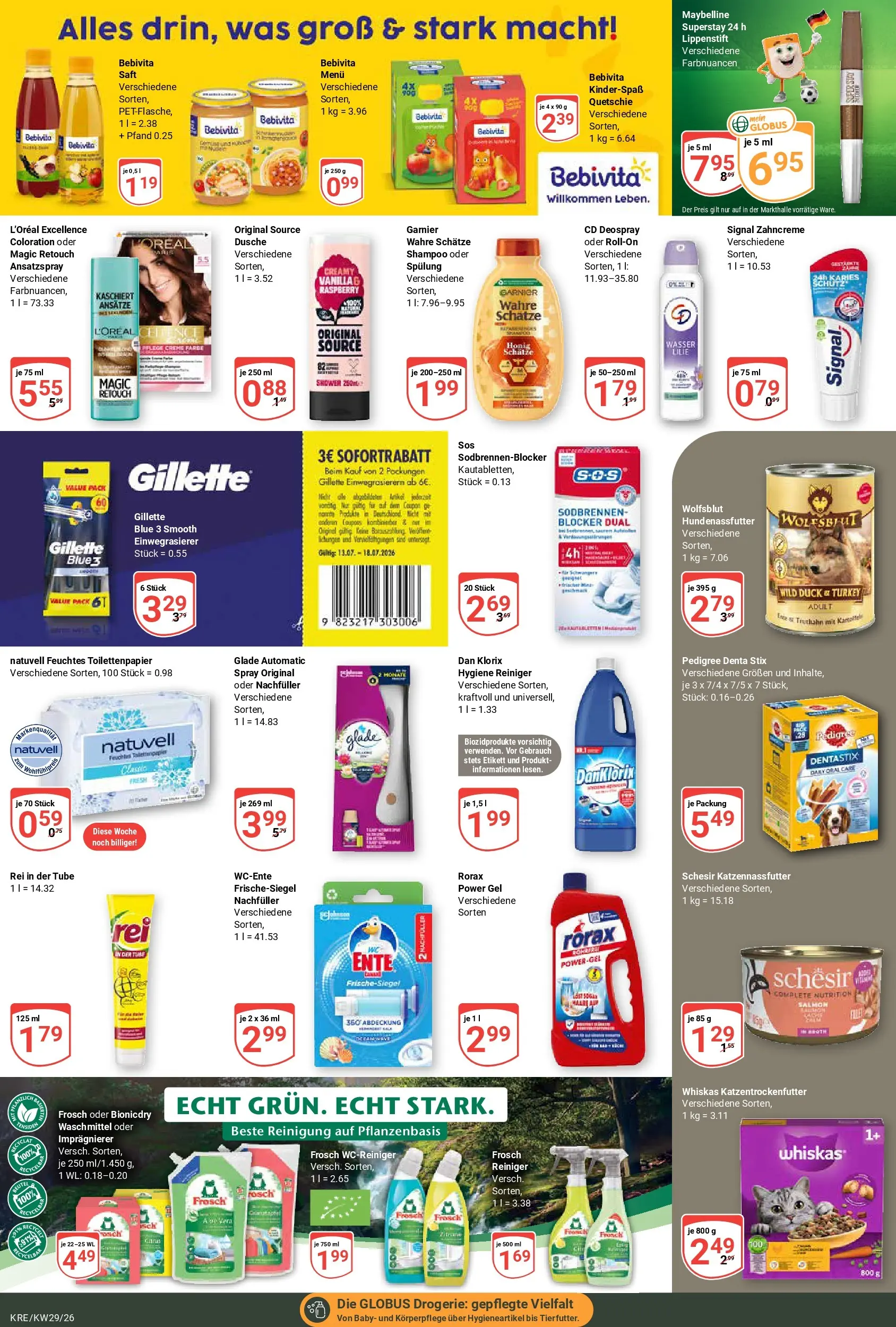 Globus Prospekt Krefeld (ab 13.07.2026) » Angebote online | Seite: 22 | Produkte: Dusche, Shampoo, Waschmittel, Whiskas