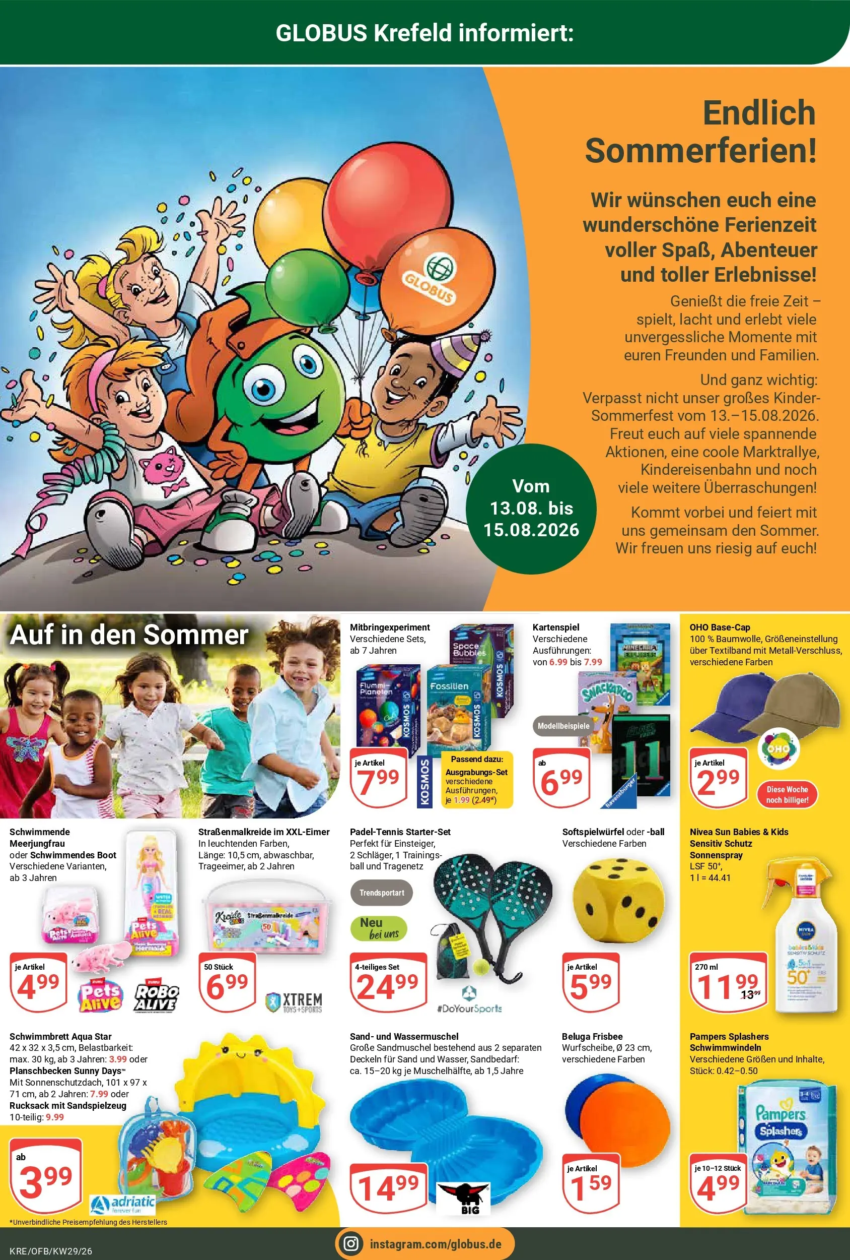 Globus Prospekt Krefeld (ab 13.07.2026) » Angebote online | Seite: 23 | Produkte: Pampers, Rucksack